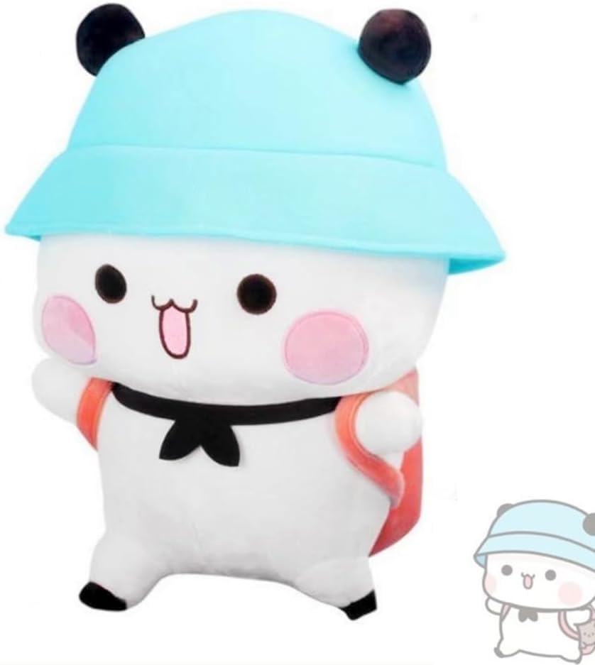 7.87" BubuDudu Doll | Cute Emoticon Panda Bear Doll | White & Brown Bear with Bag | Ideal Gift for Girlfriends | Bedroom & Desk Decor (Dudu)