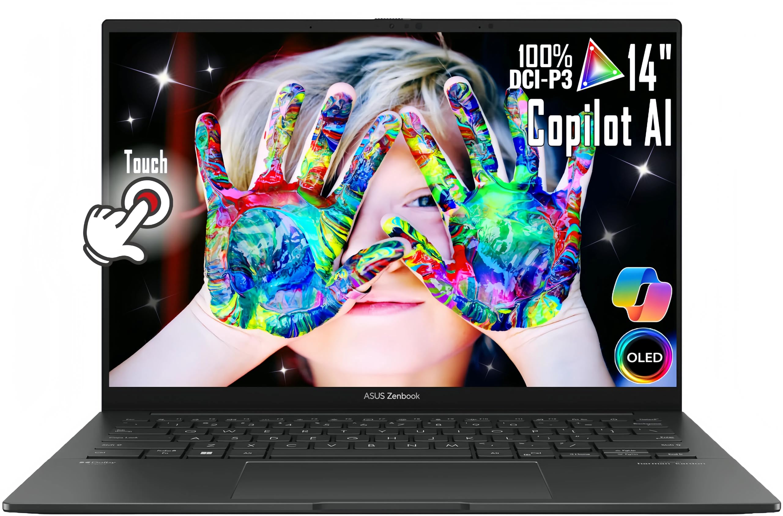 لپ تاپ تجاری ASUS Zenbook 14 WUXGA Touch AI Ready OLED، 14Cores اینتل Ultra 5-125H(Beats i7-1370P)، ویندوز 11، Wi-Fi 6E، وب کم IR FHD، 2X Thunderbolt 4، با Mousepad (8GB LPDDR5 RAM | 512GB PCIe SSD)