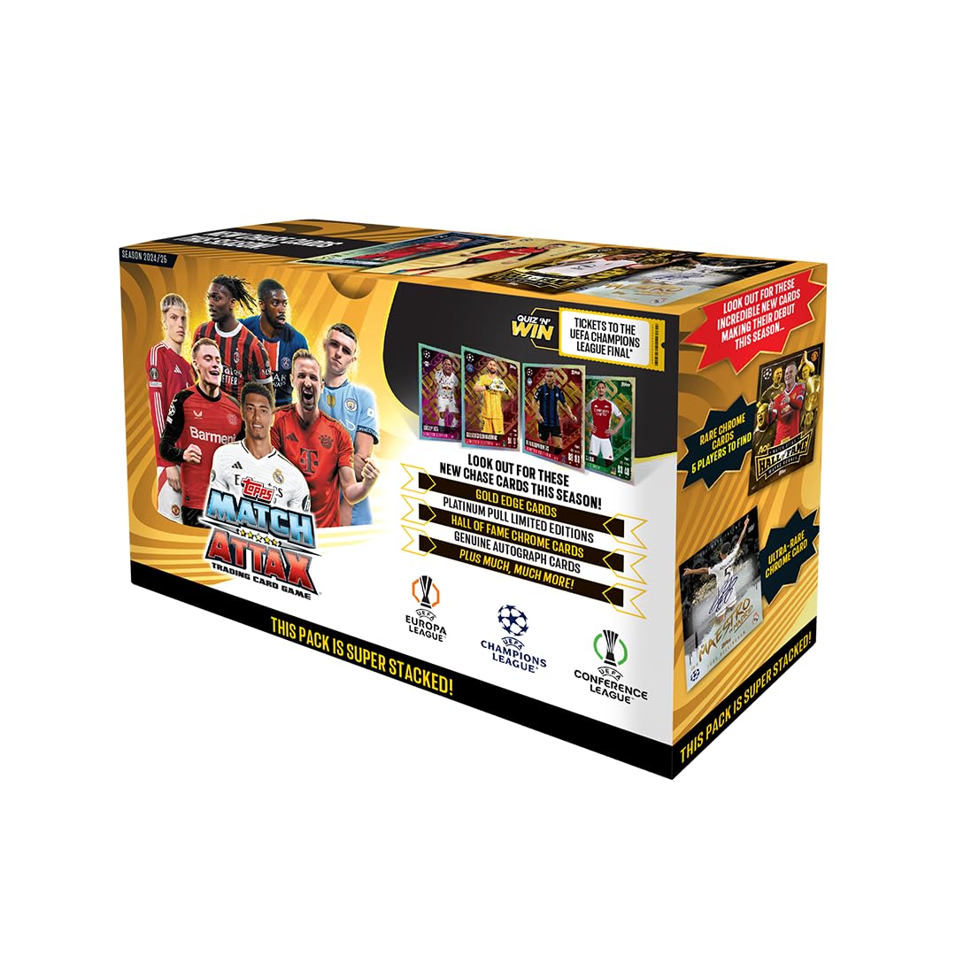 بازی تریدینگ و جمع‌آوری کارت Topps UEFA Champions League Match Attax 24/25 (بسته ۴۰ عددی)