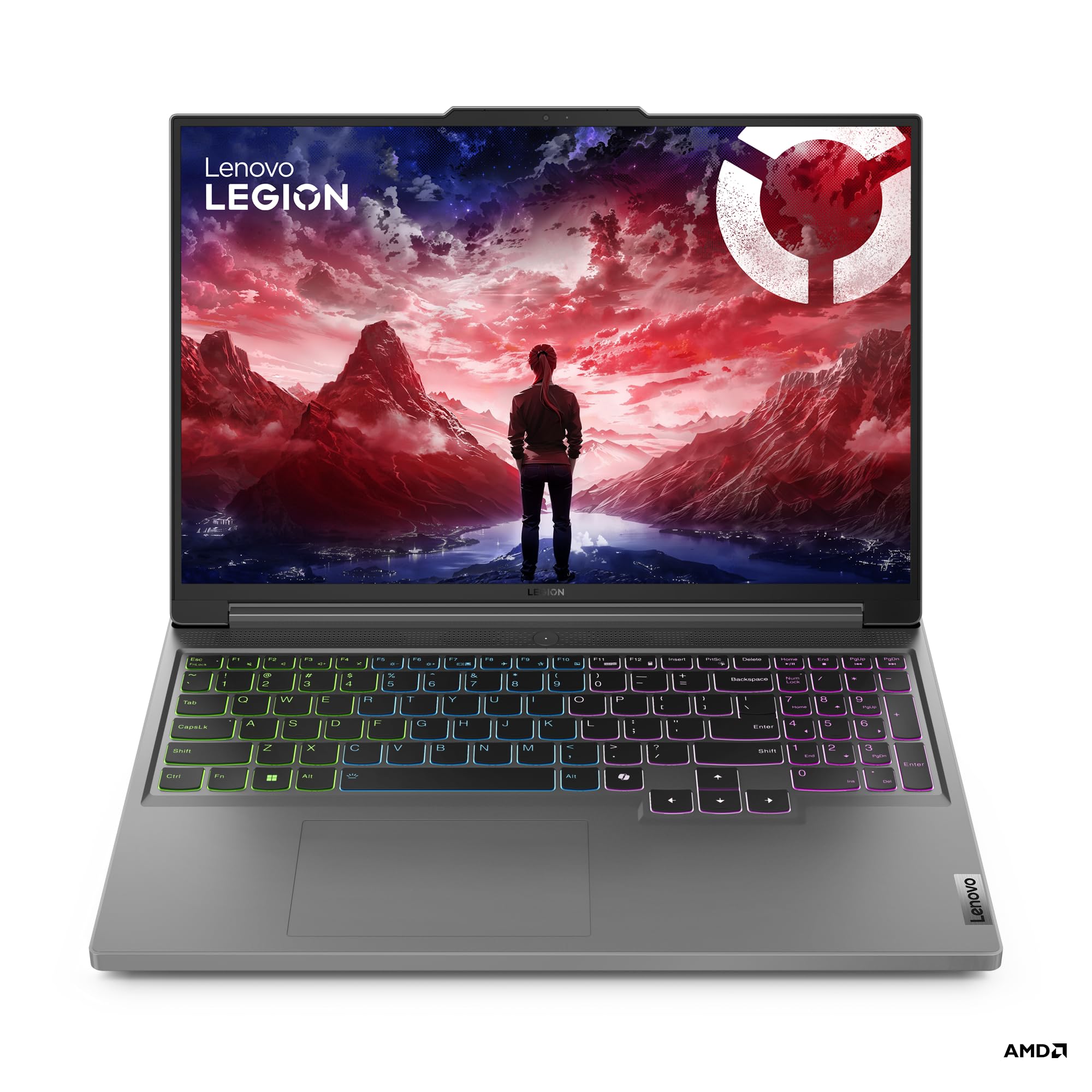 لنوو لژیون اسلیم 5 16ARP9 با تراشه هوش مصنوعی، 16 اینچ وضوح تصویر WQXGA 100٪ sRGB 165Hz، Ryzen 7 7435HS، 16GB حافظه RAM، 1TB حافظه داخلی SSD، GPU RTX 4060 8GB GDDR6، نورپردازی چهار منطقه‌ای RGB انگلیسی-عربی، ویندوز 11، رنگ خاکستری لونا - [83EX002GAX] + مراقبت پریمیوم 2 ساله