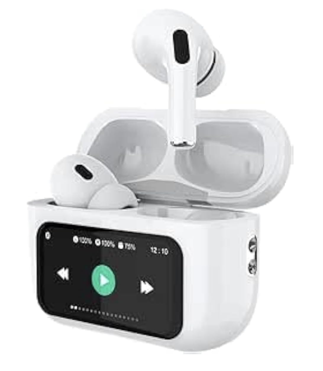A9pro گوشی‌های EarBuds V 5.4، گوشی‌های بی‌سیم واقعی دابل دارک با نمایشگر، حذف نویز فعال، باس قوی، حالت‌های چندگانه، زمان پخش 5 ساعته، شارژ بی‌سیم مغناطیسی