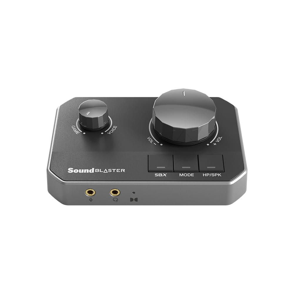 تبدیل‌کننده صدا Sound Blaster G8 DAC، تقویت‌کننده هدفون، DAC بازی برای کامپیوتر/پی‌اس ۵/صفحهٔ میزکار، ورودی‌های دوگانه USB-C/Optical/HDMI Arc/میکروفون/خط، خروجی‌های 3.5 میلیمتری/Optical/خط