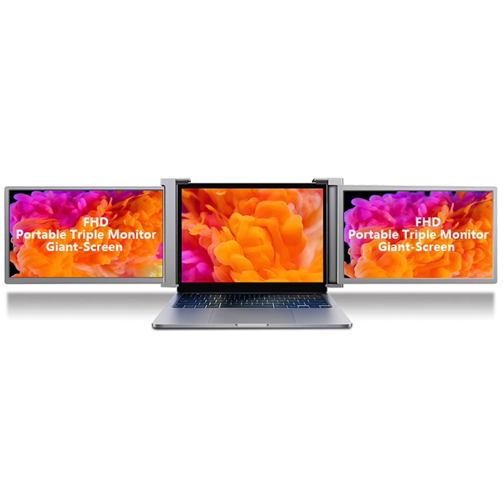 صفحه‌ی نمایش تاشوی لپ تاپ Brilluxa، 15 اینچ FHD 1080P IPS، صفحه نمایش گسترده‌ی دوگانه برای لپ تاپها و کامپیوترها