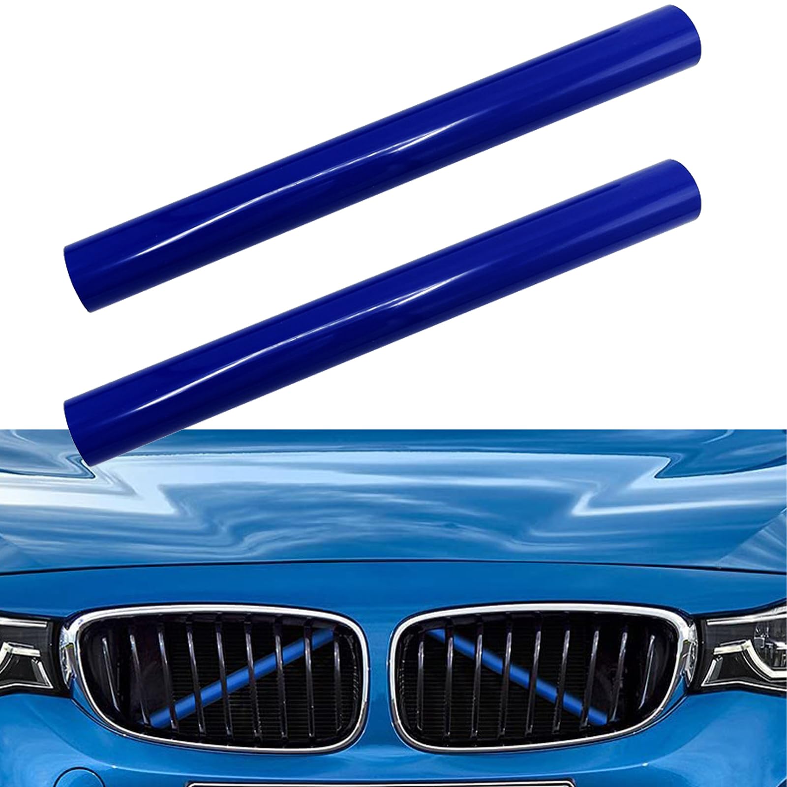 سازگار با بسته بندی V Brace بی ام و آبی گریل خطوط وارداتی قطعات آبی (Blue, 330 * 25 میلیمتر) آبی 330 * 25 میلیمتر
