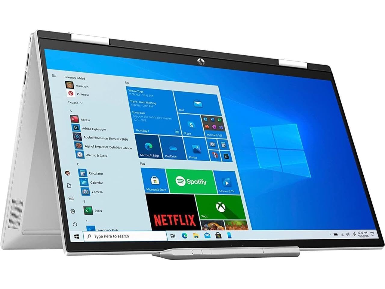 لپ تاپ قابل تبدیل HP Pavilion x360 با صفحه نمایش لمسی 15.6 اینچی FHD - پردازنده Intel Core i5-1235U - گرافیک Intel Iris Xe - 16 گیگابایت رم DDR 4 - 512 گیگابایت حافظه داخلی SSD NVMe - خواننده اثر انگشت - صفحه کلید با نور پس زمینه - ویندوز 11 - رنگ نقره ای