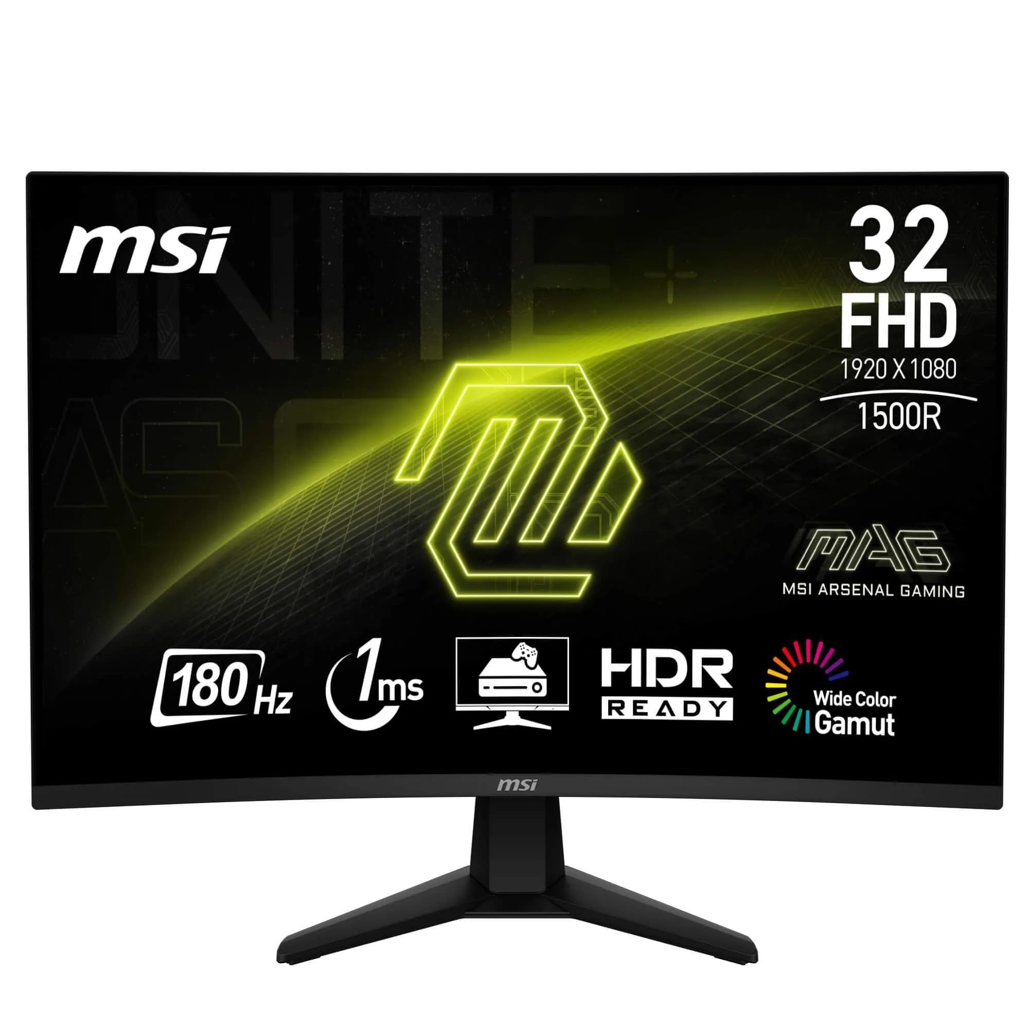 مانیتور بازی MSI MAG 32C6، 1920x1080 (FHD)، 31.5 اینچ، 16:9، منحنی 1500R، سیاه