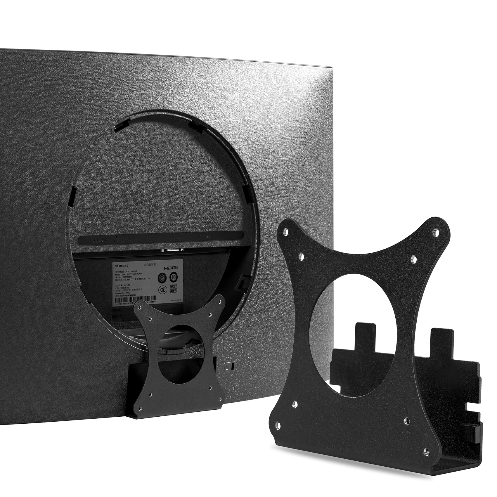 آداپتور براکت VESA سازگار با مانیتورهای نمایشگر منحنی CF27T55 | CF32T55 | 32" S39C | 27" S39C به اندازه ۲۷ اینچ و ۳۲ اینچ سری T55 و S39C که دارای ورودی VESA 100 * 100mm و 75 * 75mm می‌باشد.
