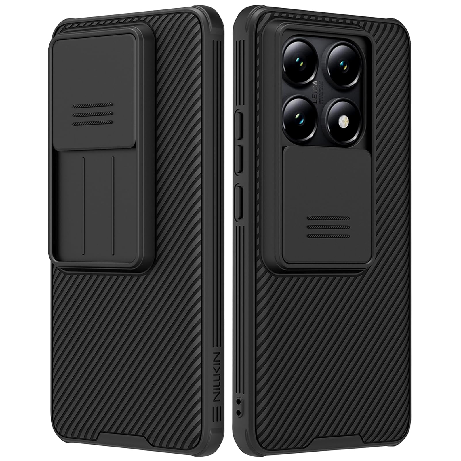 برای محافظ Xiaomi 14T Pro، درب لنز دوربین، پوشش لغزشی، محافظ ضد ضربه TPU+PC، محافظ عقب، محافظ موبایل ضد اثر انگشت، کیف موبایل باریک، محافظ محافظ محافظ 14T Pro سیاه