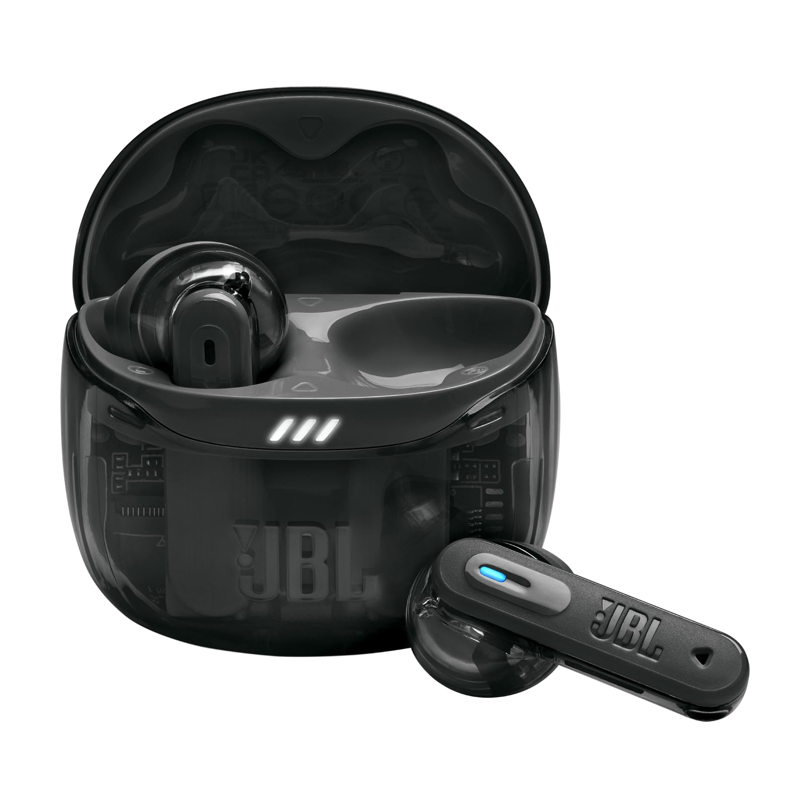 JBL TUNE FLEX 2 گوشی بی سیم واقعی با قابلیت کاهش نویز تطبیقی با محیط هوشمند، تا 48 ساعت پخش کلی، مقاوم در برابر گرد و غبار و آب با اندازه IP54، JBLTFLEX2GBLK، مشکی شبحی مدل GBlack Ghost Black TFLEX2