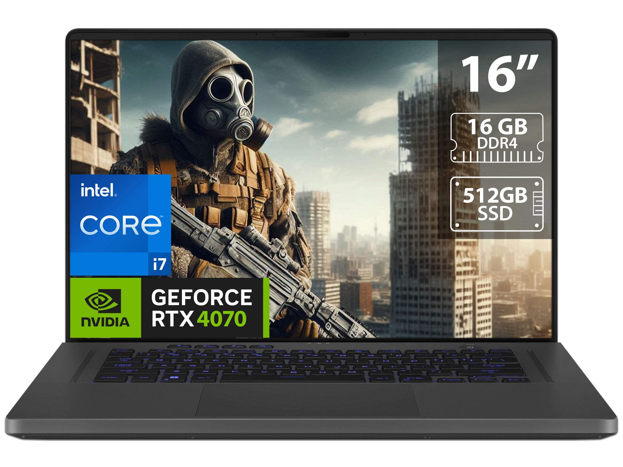 لپ تاپ بازی ASUS ROG Zephyrus G16: Intel Core i7 13620H، رم 16GB DDR4، حافظه داخلی 512GB SSD، صفحه نمایش LED 16 اینچی، کارت گرافیک NVIDIA GeForce RTX 4070، سیستم عامل Windows 11 Home، صفحه کلید نسخه انگلیسی.