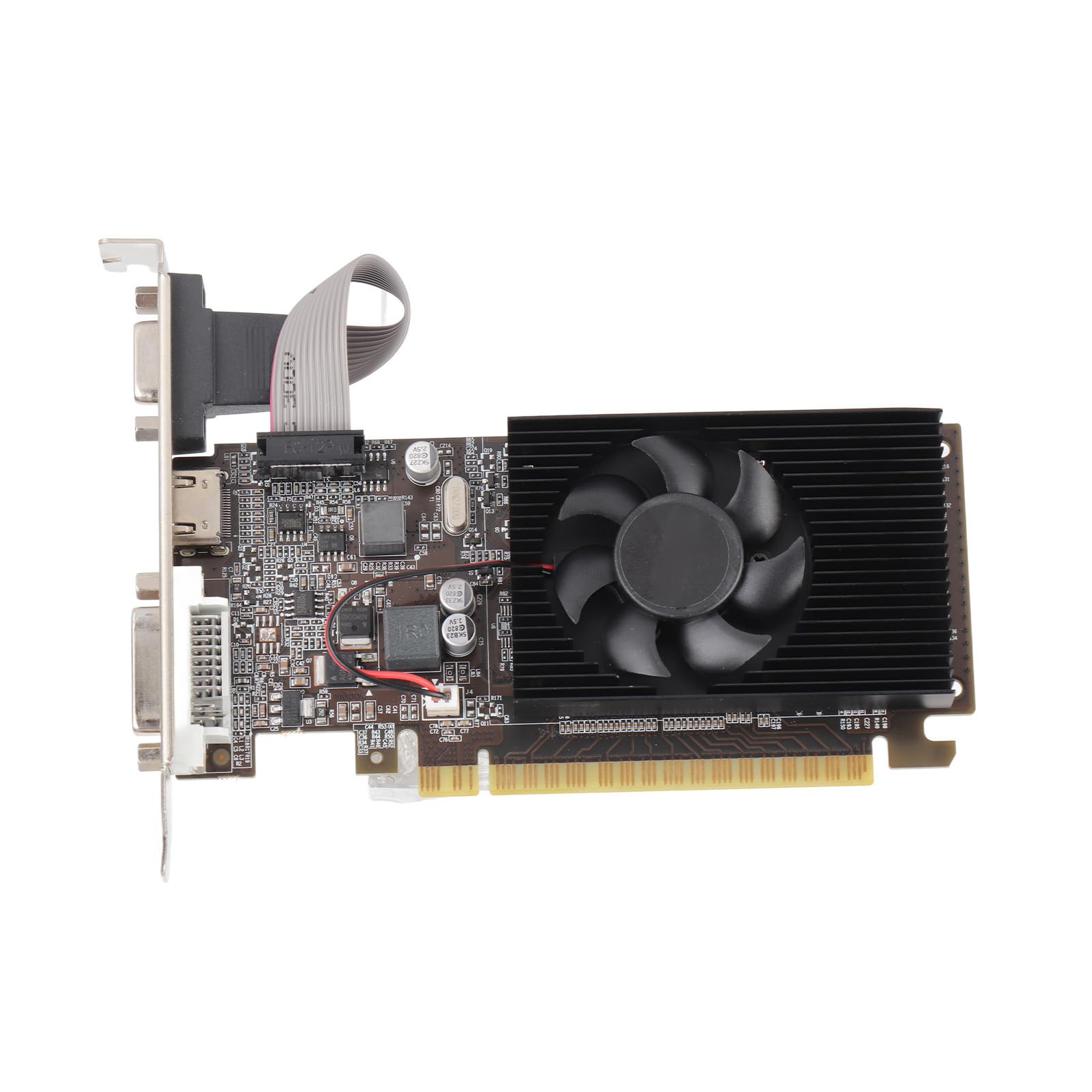 کارت گرافیک کامپیوتر، کارت گرافیک با PCB بی‌صدا GT610 1GB DDR3 با فن برای رایانه رومیزی