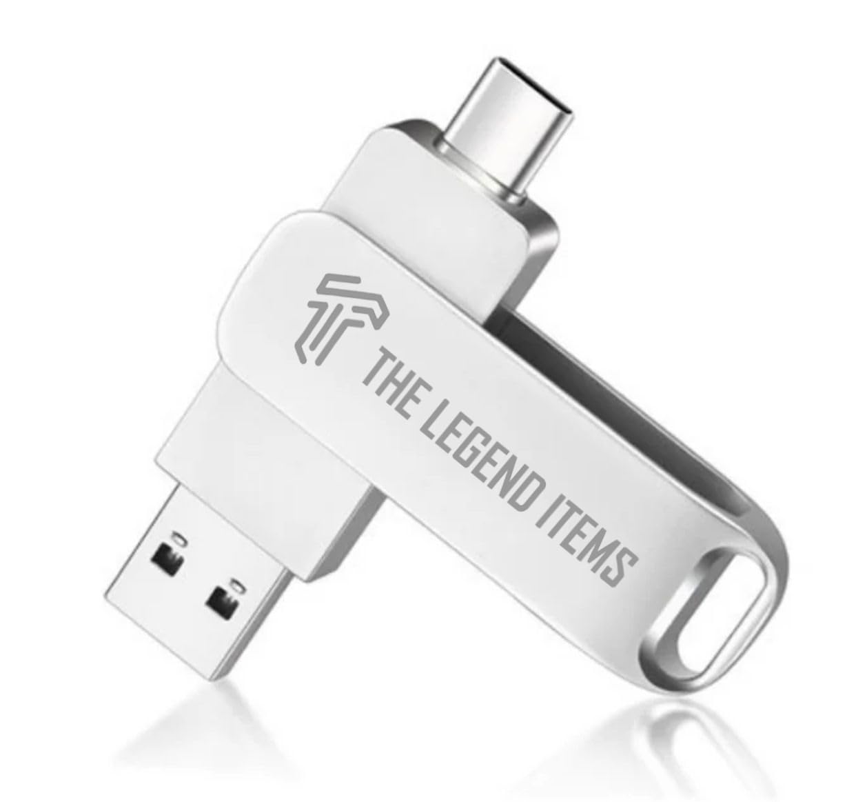 فلش درایو 2TB USB نوع C و نوع A با طراحی چرخشی سریع USB OTG فلزی ضدآب با سوراخ کلید برای لپ تاپ، گوشی هوشمند، تبلت، کامپیوتر شخصی و خودروها 2 ترابایت