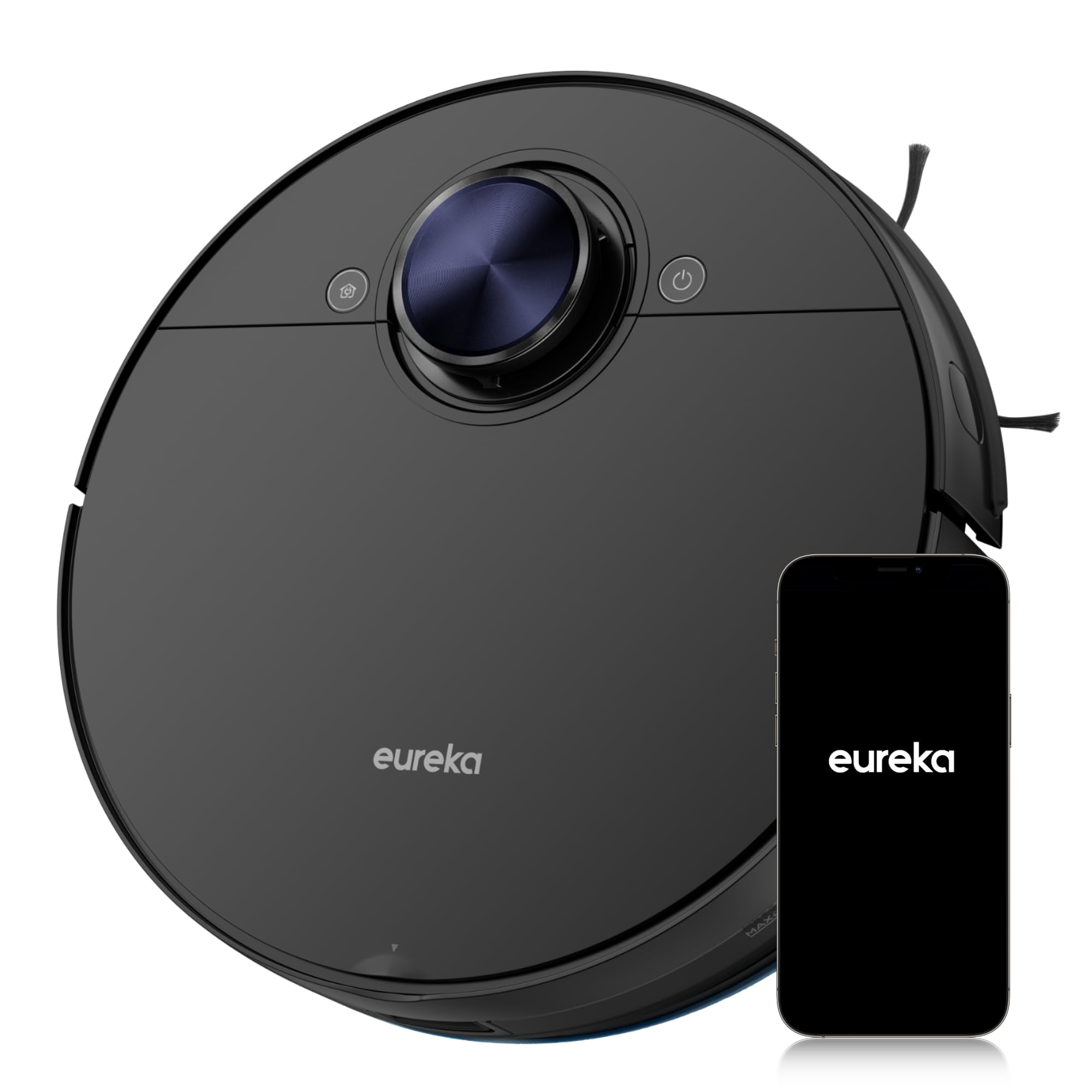 روبات جاروبرقی و ماپ EUREKA با مکش 8000Pa، LDS نسل پنجم، نقشه‌برداری چند طبقه، زمان کارکرد 180 دقیقه، جاروبرقی روباتیک 3 در 1 برای موهای حیوان خانگی، فرش، کف‌های سخت، کار با اپلیکیشن/آلکسا، مدل NER710 (بدون ایستگاه)