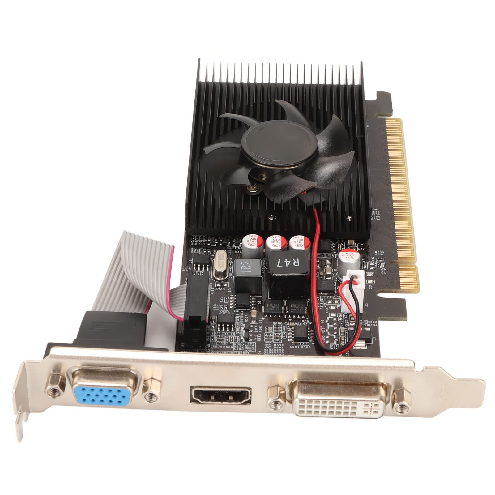 کارت گرافیک Jectse، GT610 1GB DDR3 64bit کارت گرافیک کامپیوتری که از رابط‌های DVI VGA HD Multimedia پشتیبانی می‌کند PCB کارت گرافیک با فن خنک‌کننده را پشتیبانی می‌کند