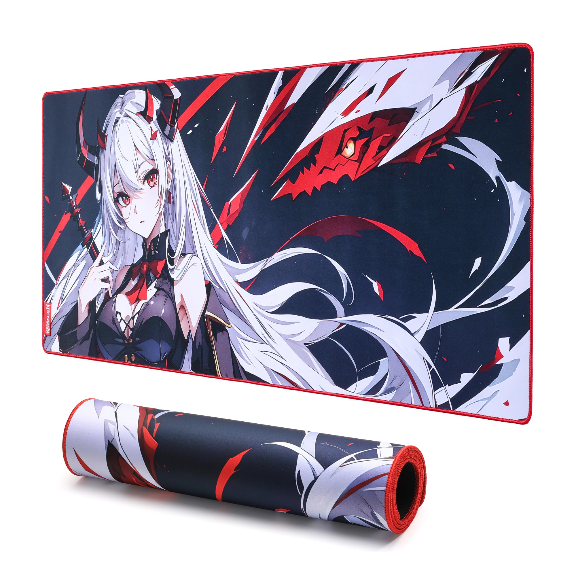 پنجره بازی موش Redragon EISA P047L - سطح لایکرا صاف، پایه لاستیک ضد لغزش، مقاوم در برابر ریزش، طراحی 5 میلیمتری ضخیم و محکم، ابعاد 35 در 16 اینچ، مشکی آبی تاریک 35.4 اینچ در 15.7 اینچ