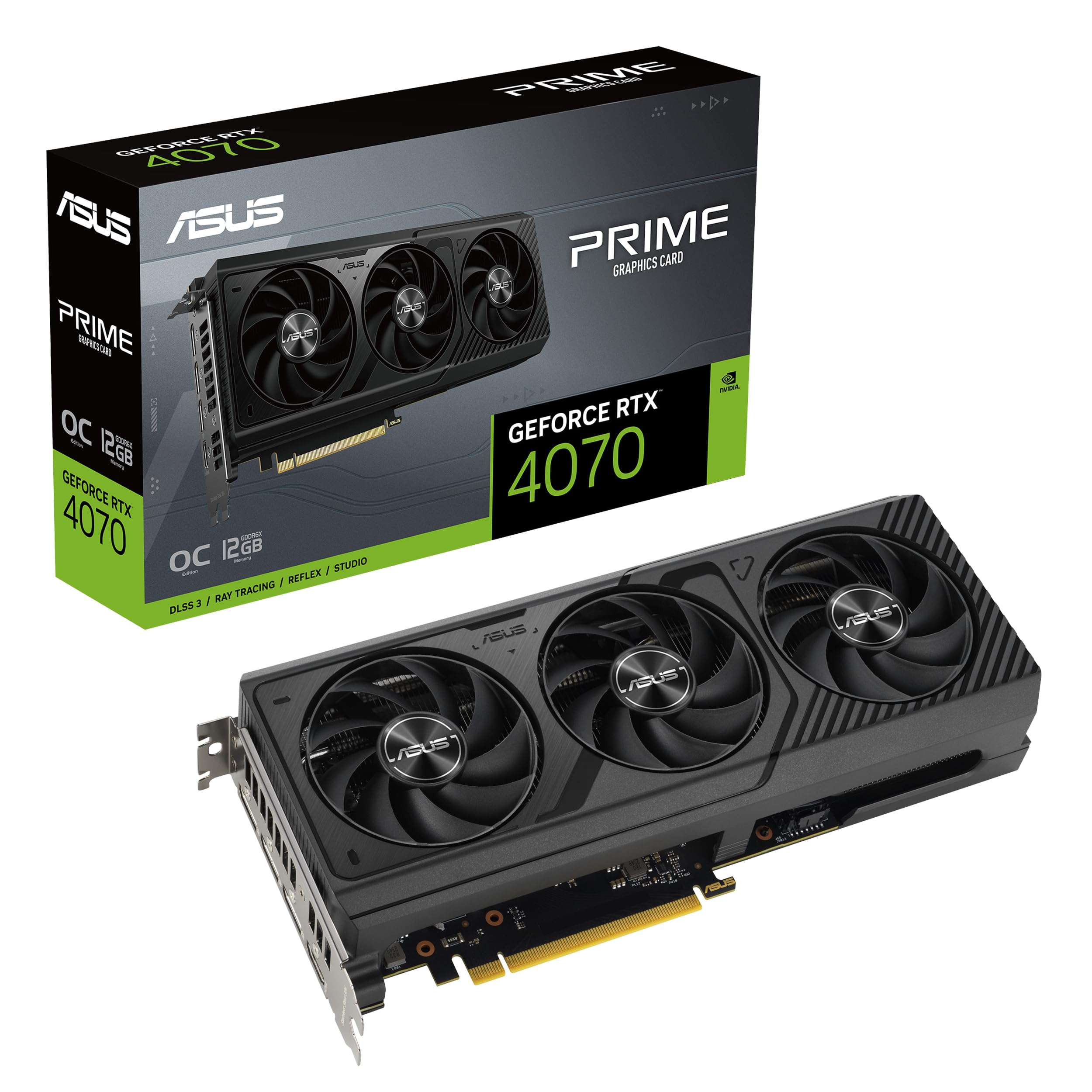 کارت گرافیک ASUS Prime GeForce RTX ™ 4070 OC Edition با ظرفیت 12 گیگابایت GDDR6X (PCIe® 4.0، 12 گیگابایت GDDR6X، DLSS 3، HDMI 2.1a، DisplayPort ™ 1.4a) Prime RTX4070|OC