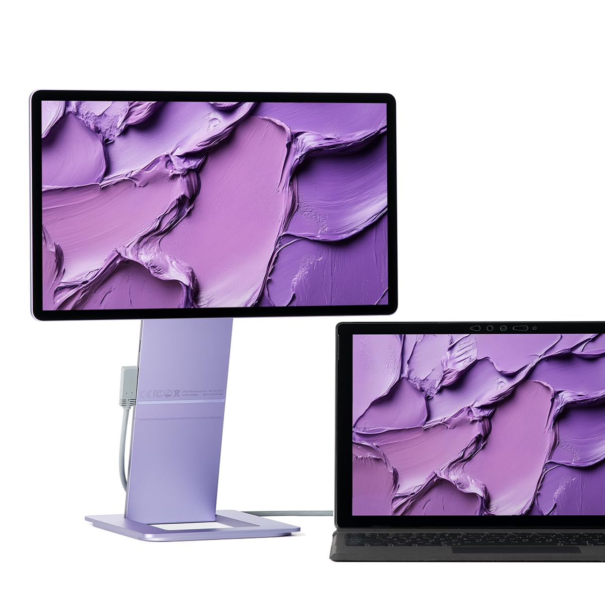 مانیتور قابل‌حمل و پریمیوم SOTSU FlipAction Touch 14 اینچ SFA14TCLL | صفحه نمایش دوگانه قابل چرخش برای لپتاپ | صفحه لمسی برای گوشی همراه، بازی و سفر | سازگار با PC، Chrome، Android، DeX Touch کمرنگ لوازه