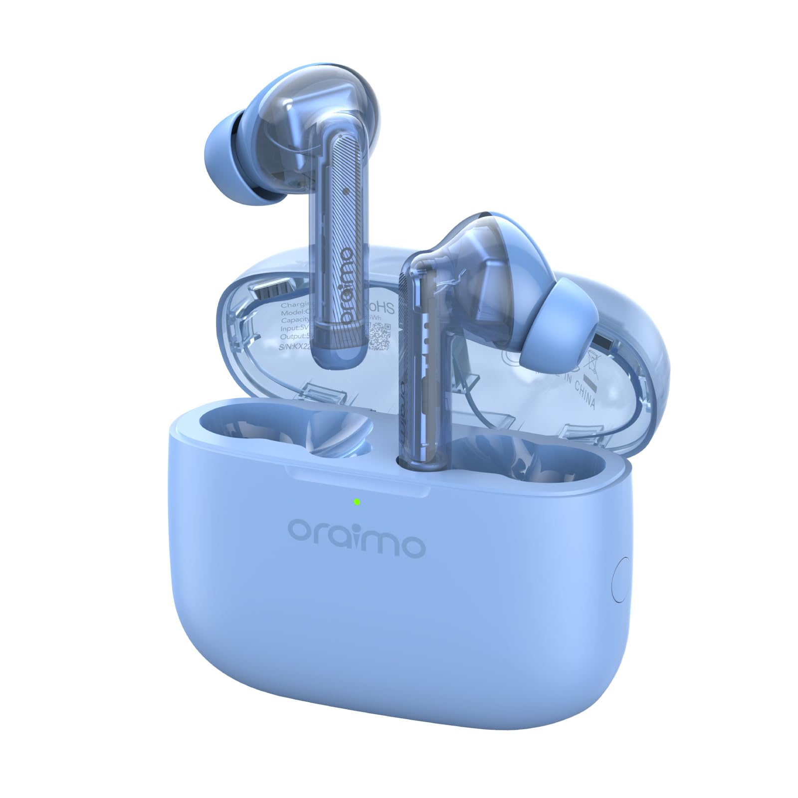 Oraimo FreePods Lite ENC True Wireless Earbuds, 40-Hour Playtime, AniFast™ Fast Charge, Immersive Sound, 2-Mic ENC Technology, Noise Cancellation, Customization via App, IPX4 Waterproof OTW-330