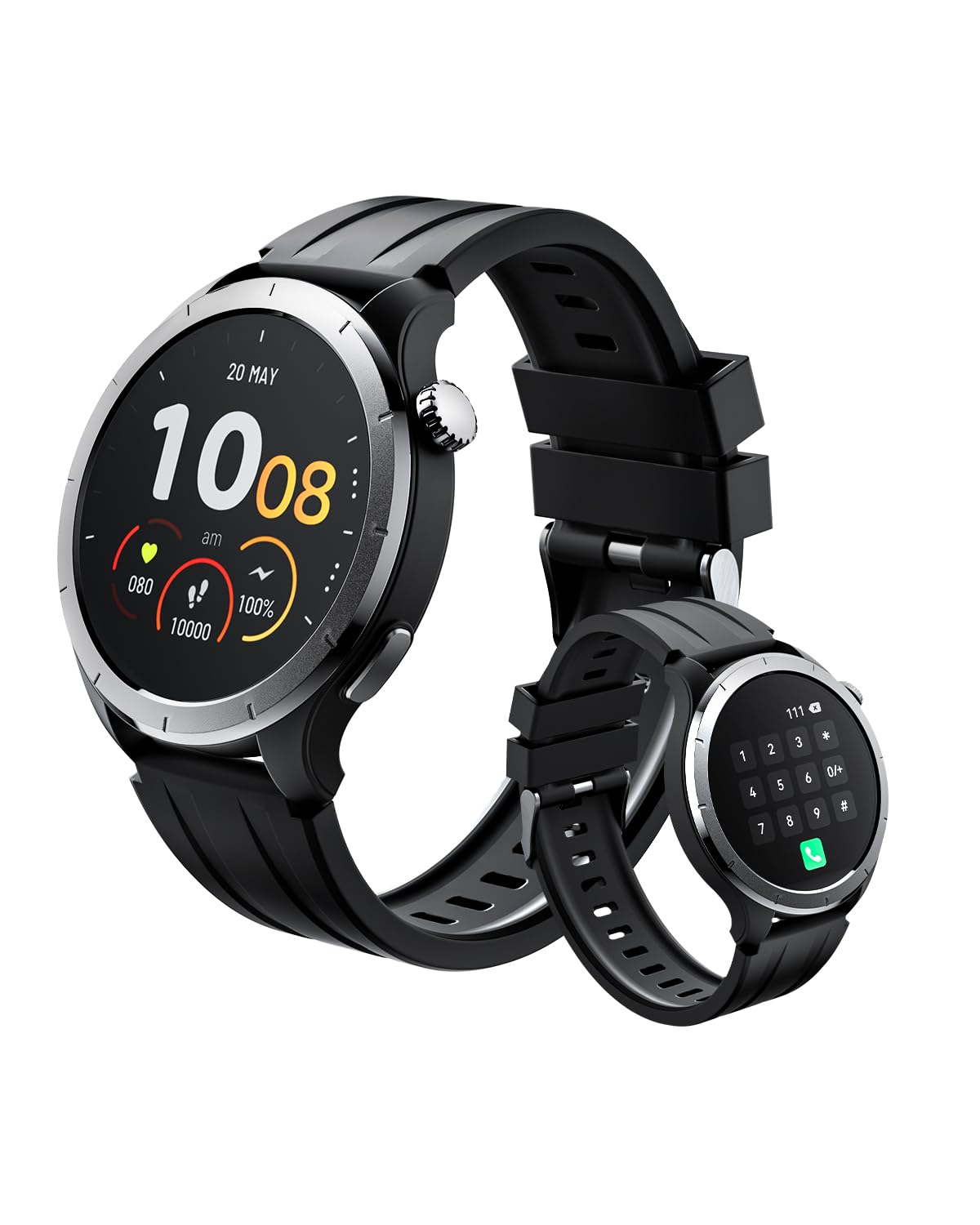 ساعت هوشمند TRUEFREE Watch 1 برای مردان و زنان (تماس گرفتن/پاسخ دادن)، فیتنس ترکر 1.53 اینچی با نظارت بر ضربان قلب، اکسیژن خون SpO2، نظارت بر خواب و استرس، 127 حالت ورزشی، ضدآب IP68، Smartwatch برای تلفن‌های آیفون و اندروید رنگ مشکی