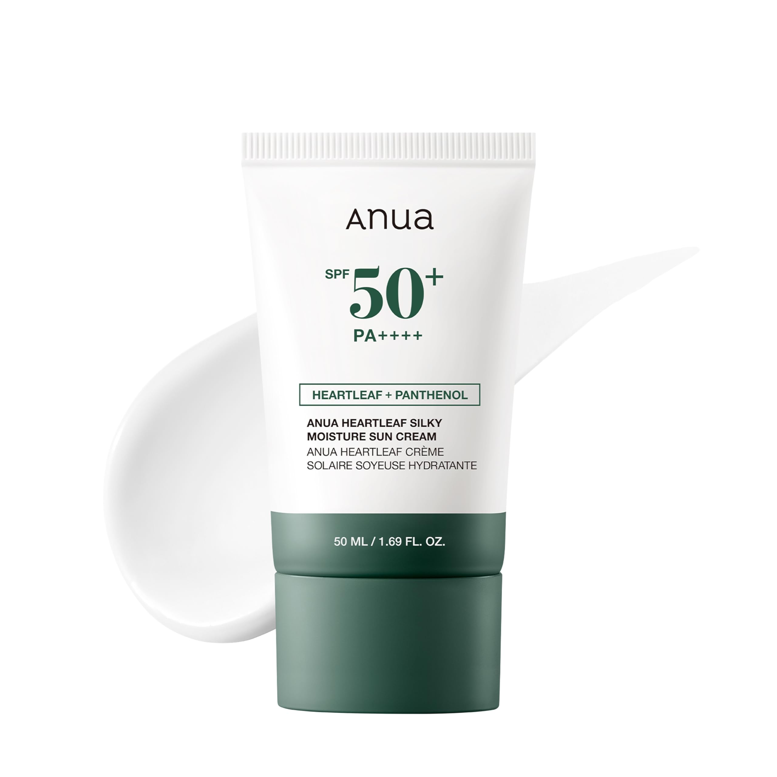 کرم ضد آفتاب با رطوبت ابریشمی ANUA با SPF 50 PA++++، ضد آفتاب کره ای، ضد آفتاب صورت، نیاسینامید، بدون عطر، لوازم سفر، کم داشتن لکه سفید، 50 میلی لیتر / 1.69 اونس