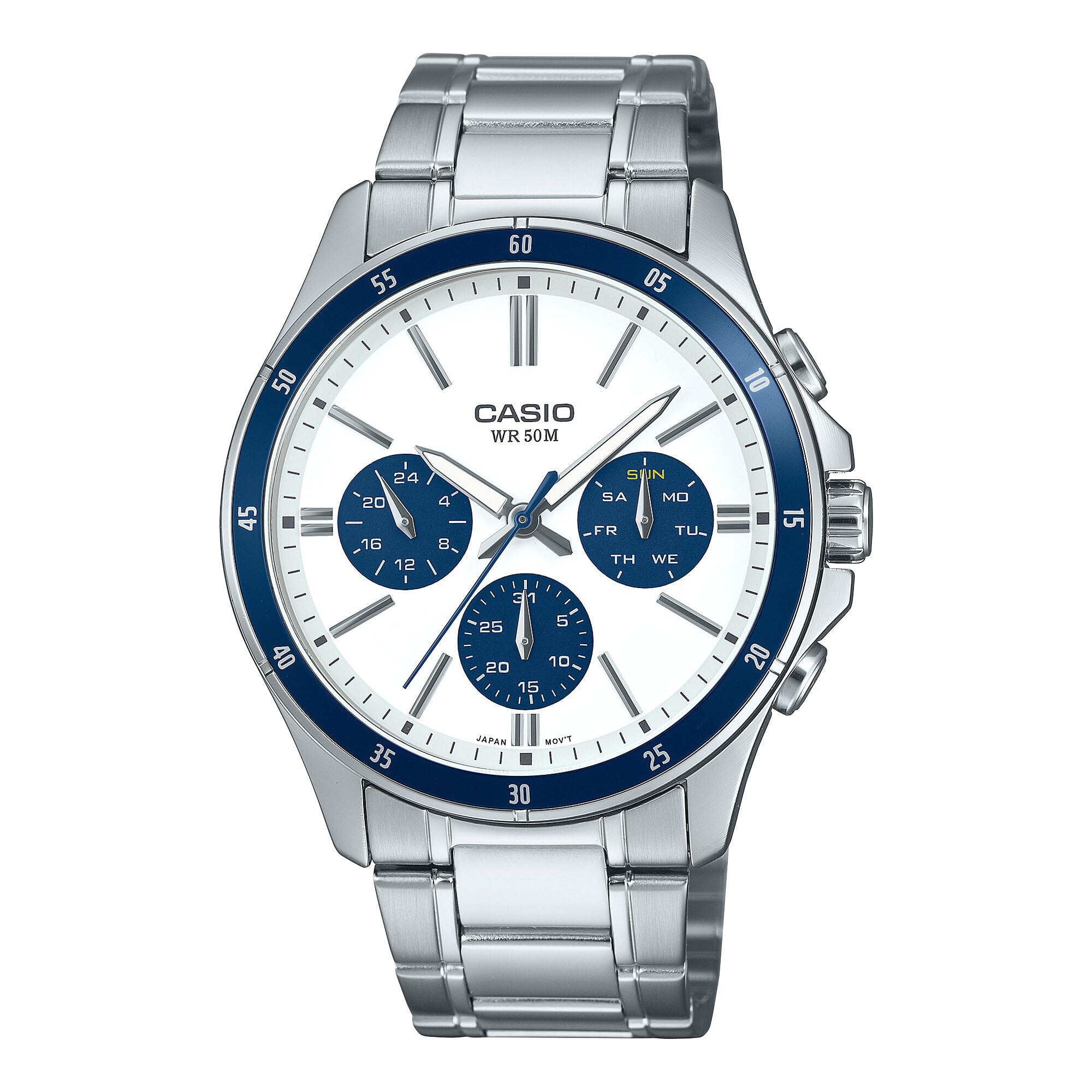 ساعت Casio - مدل MTP-1374D-7A2VDF، نقره ای، سایز یک، دستبند