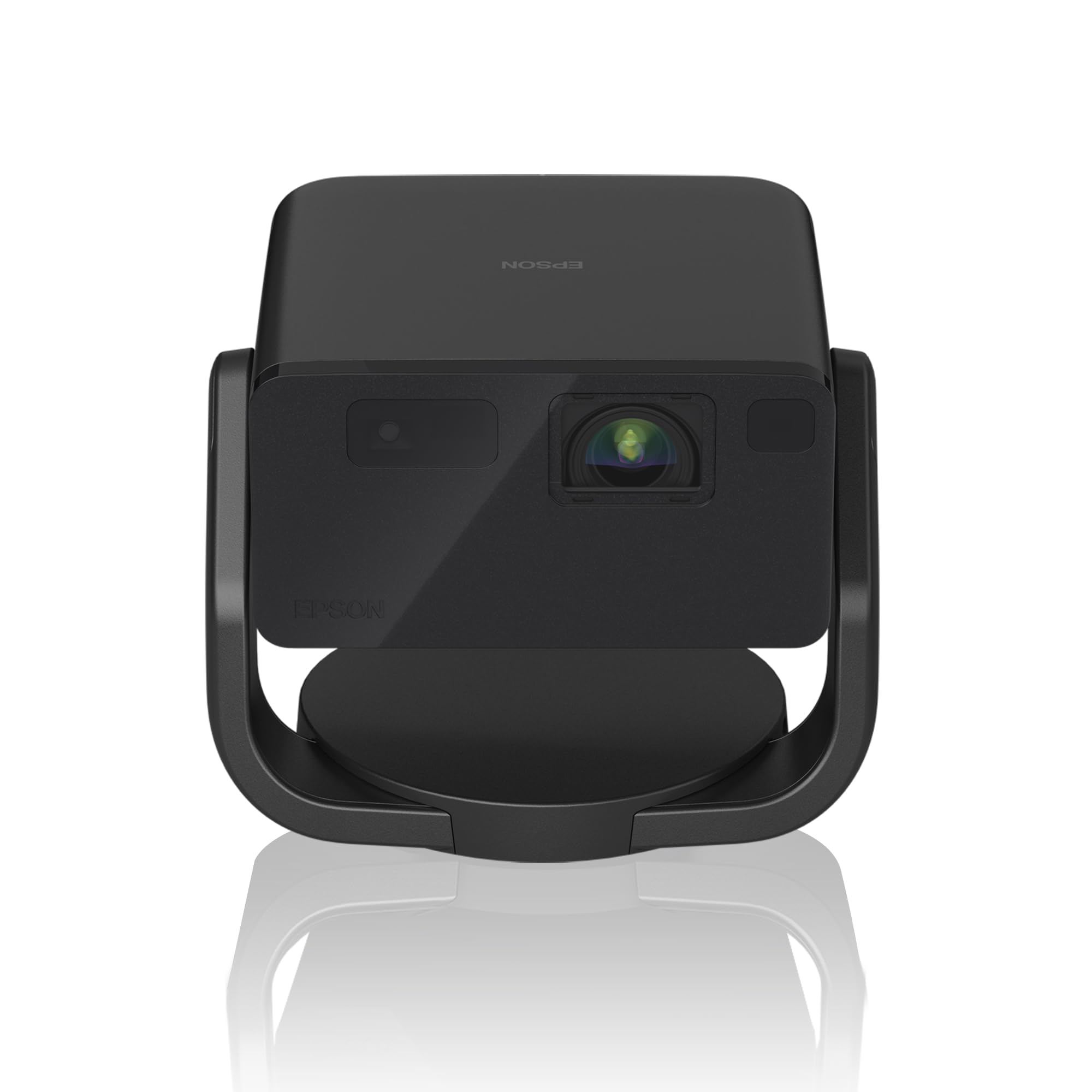 پروژکتور لیزری هوشمند کوچک Epson EF-22 با پایه چرخان، فول اچ‌دی، 1000 لومن، نمایش 150 اینچی با HDR، Google TV، صدای Dolby Atmos، بازی و سینمای خانگی - مشکی اونیکس