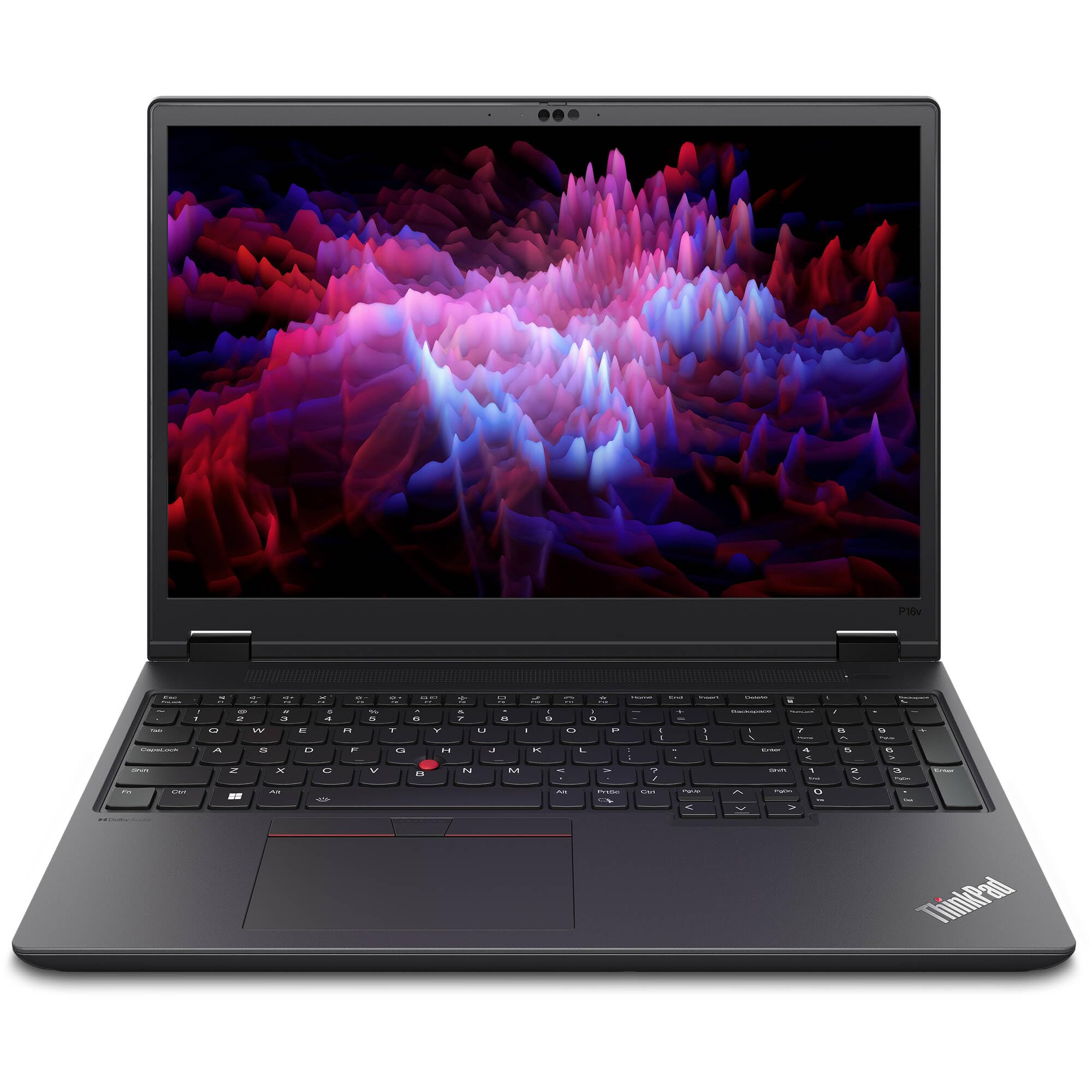 لپ تاپ Lenovo ThinkPad P16v Gen 2، Intel Core i9-11950H، صفحه نمایش 16 اینچی 4K (3840 x 2400) IPS Anti-Glare با 800 نیت، 64 گیگابایت RAM DDR5، 4 ترابایت SSD، NVIDIA RTX 3000 Ada، دوربین 5 مگاپیکسل، آماده برای اتصال به شبکه‌ی سلولی، ویندوز Pro 11 - رنگ مشکی