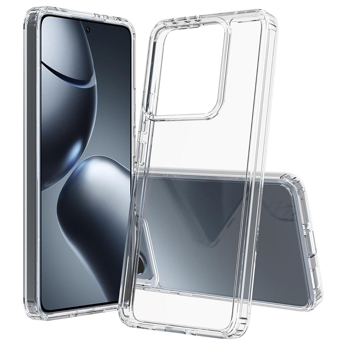 کاور شفاف هیبرید T Tersely Clear Crystal با قابلیت استفاده برای گوشی شیائومی 14T 5G - فناوری تی پی یو + پلی کربنات، ضد زردی، کاور محافظ، کاور ضد ضربه