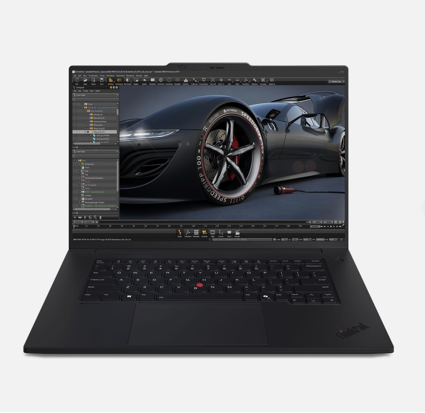 لپ تاپ کارگاهی Lenovo ThinkPad P1 Gen 7 - اینتل Core i7-9750H، NVIDIA RTX 3000، 32 گیگابایت رم، 1 ترابایت حافظه‌ی جامد، صفحه نمایش 16 اینچی 2.8K (2560 x 1600) IPS، ضد تابش نور، 500 نیت، دوربین 5 مگاپیکسل RGB+IR، ویندوز 11P (21KV0017US)