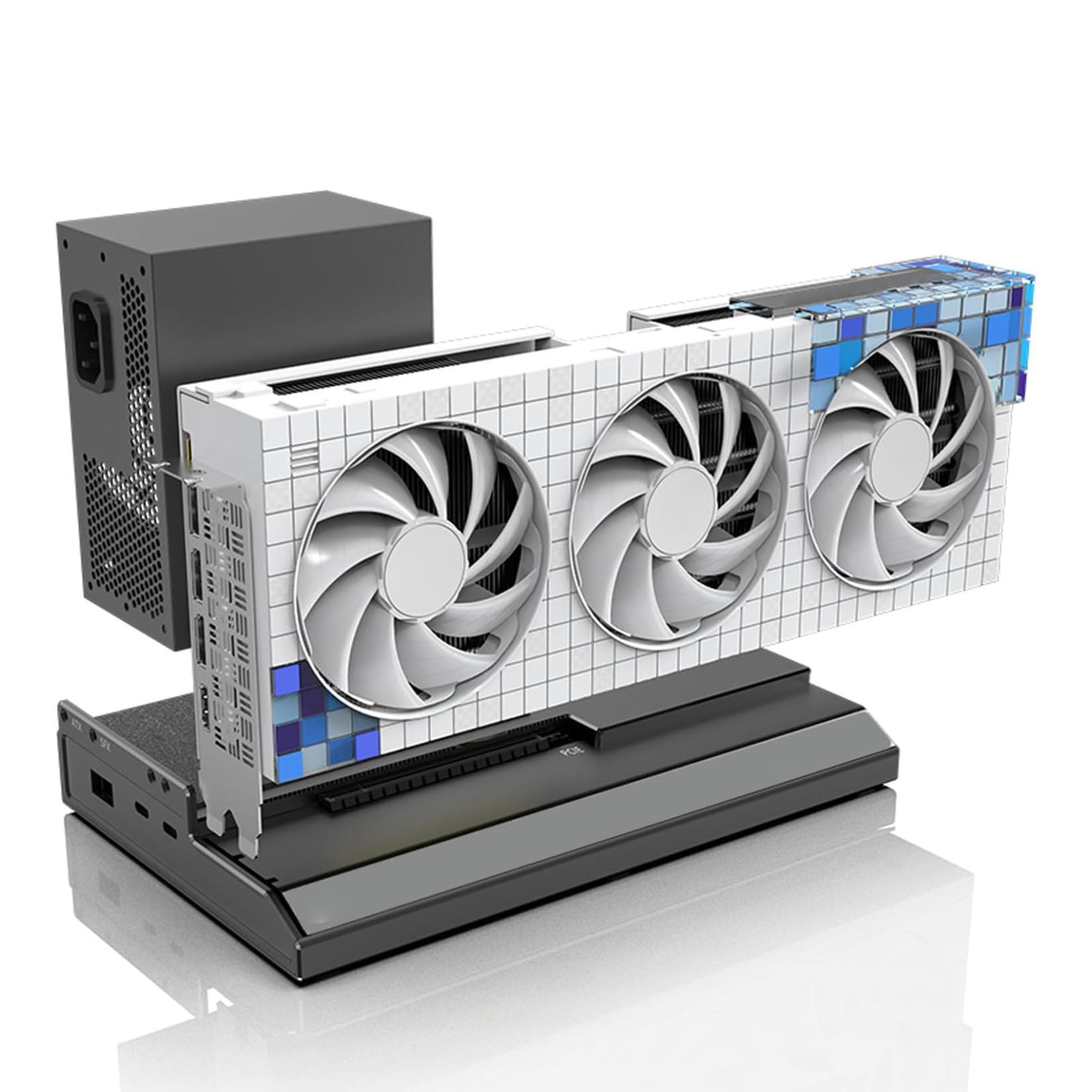 Dpofirs Mini جعبه انکلوشر GPU, ایستگاه داک خارجی USB4 40Gbps GPU, سازگار با PCIe, با رابط TB RJ45 M.2 NVMe، برای استفاده از بازی در لپ تاپ و کنسول‌های بازی