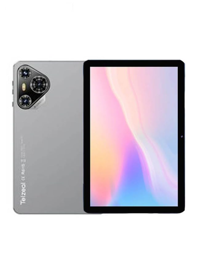 تلزیل P100 تبلت 10.1 اینچی اندروید ۱۳ با وای فای 5G و دو سیم کارت، 8 گیگابایت رم، 512 گیگابایت حافظه داخلی، باتری با ظرفیت ۸۰۰۰ میلی آمپر ساعت، کیبورد و موس بی‌سیم (رنگ خاکستری)