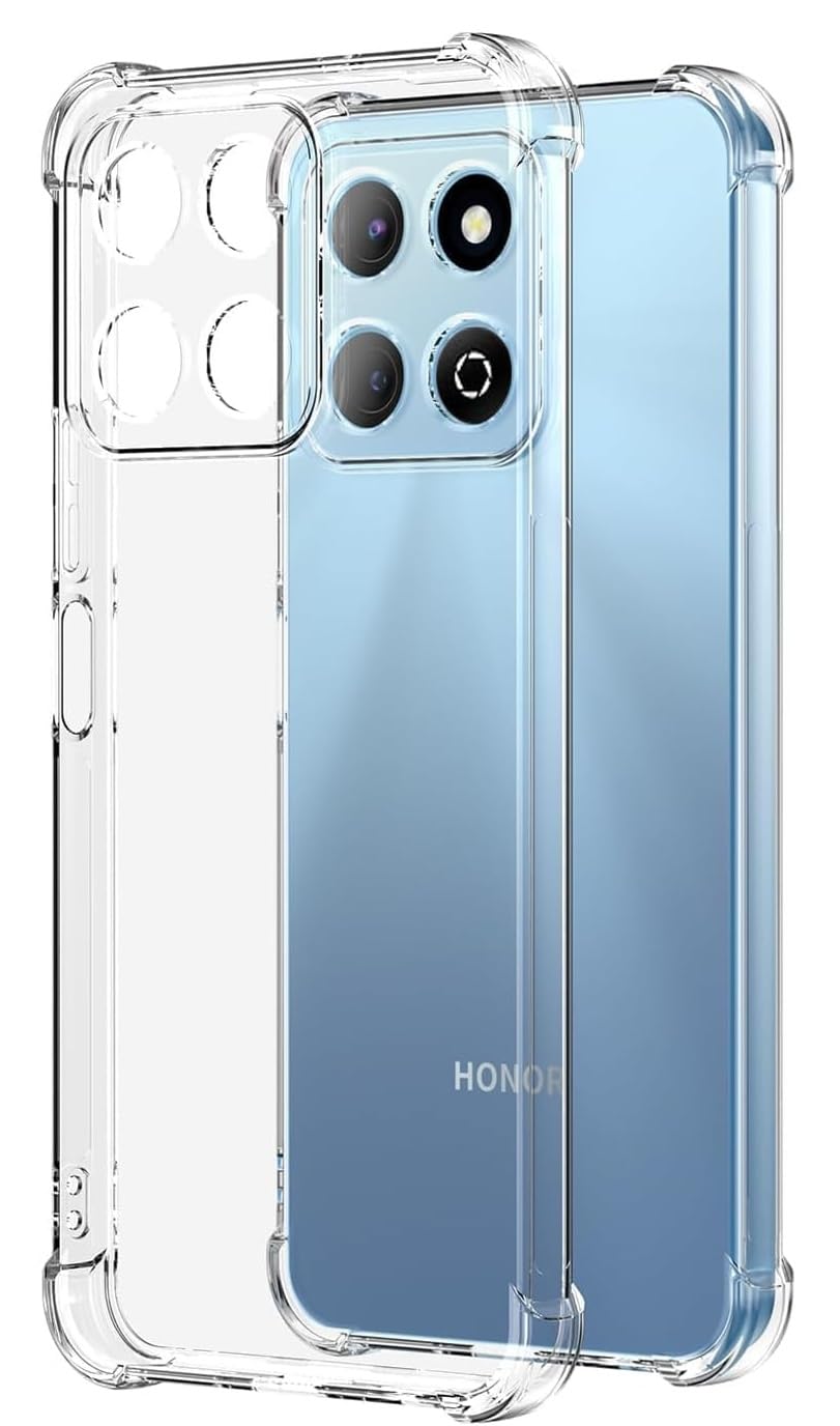 پوشش نرم سیلیکونی TPU محافظ سبک Zubitech برای Honor X6b، پایان صاف محافظ حفاظتی سبک مواجهه با شوک، جلوه‌ی شیک مناسب برای مردان و زنان سازگار با Honor X6b (شفاف)