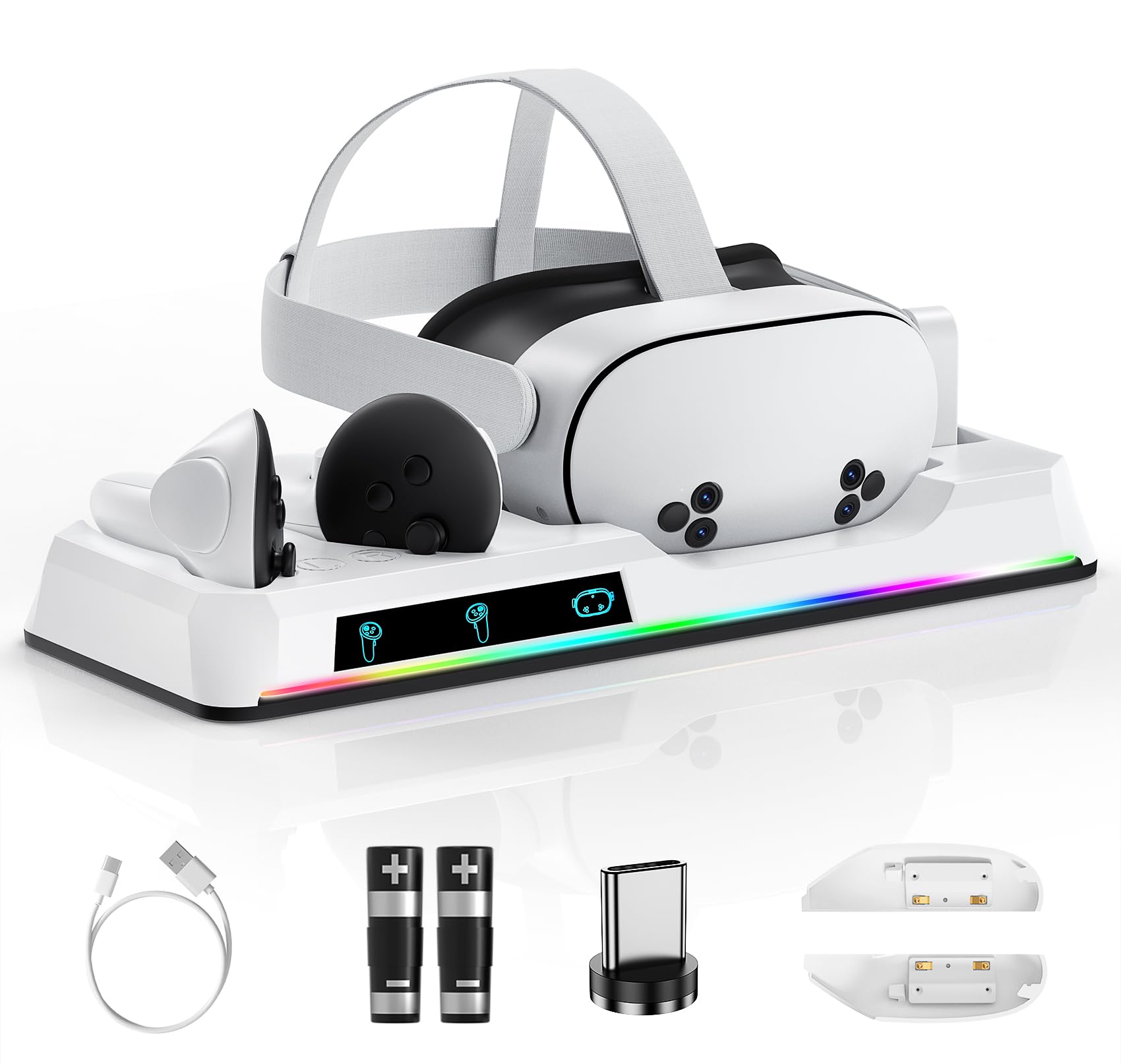 کرانه شارژر با نور LED بهبود یافته برای اکولوس کوئست 3S