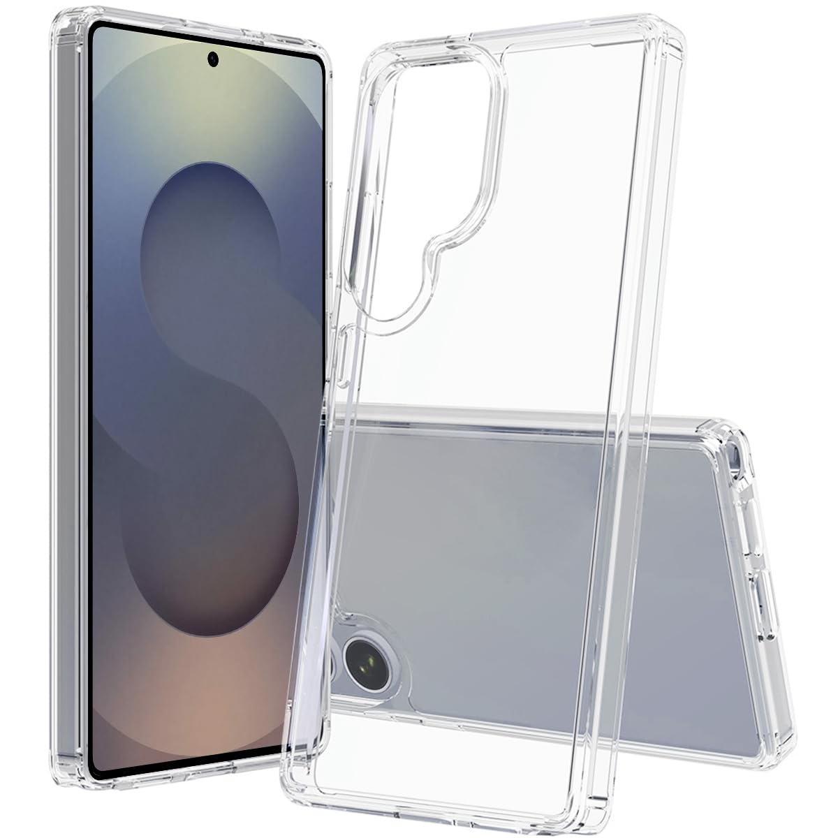 پوشش کریستال شفاف هیبرید T Tersely سازگار با سامسونگ Galaxy S25 Ultra - تکنولوژی TPU + پلی کربنات، ضد زرد شدن، محافظت کننده، جلوگیری از آسیب، کاور ضد ضربه برای سامسونگ Galaxy S25 Ultra