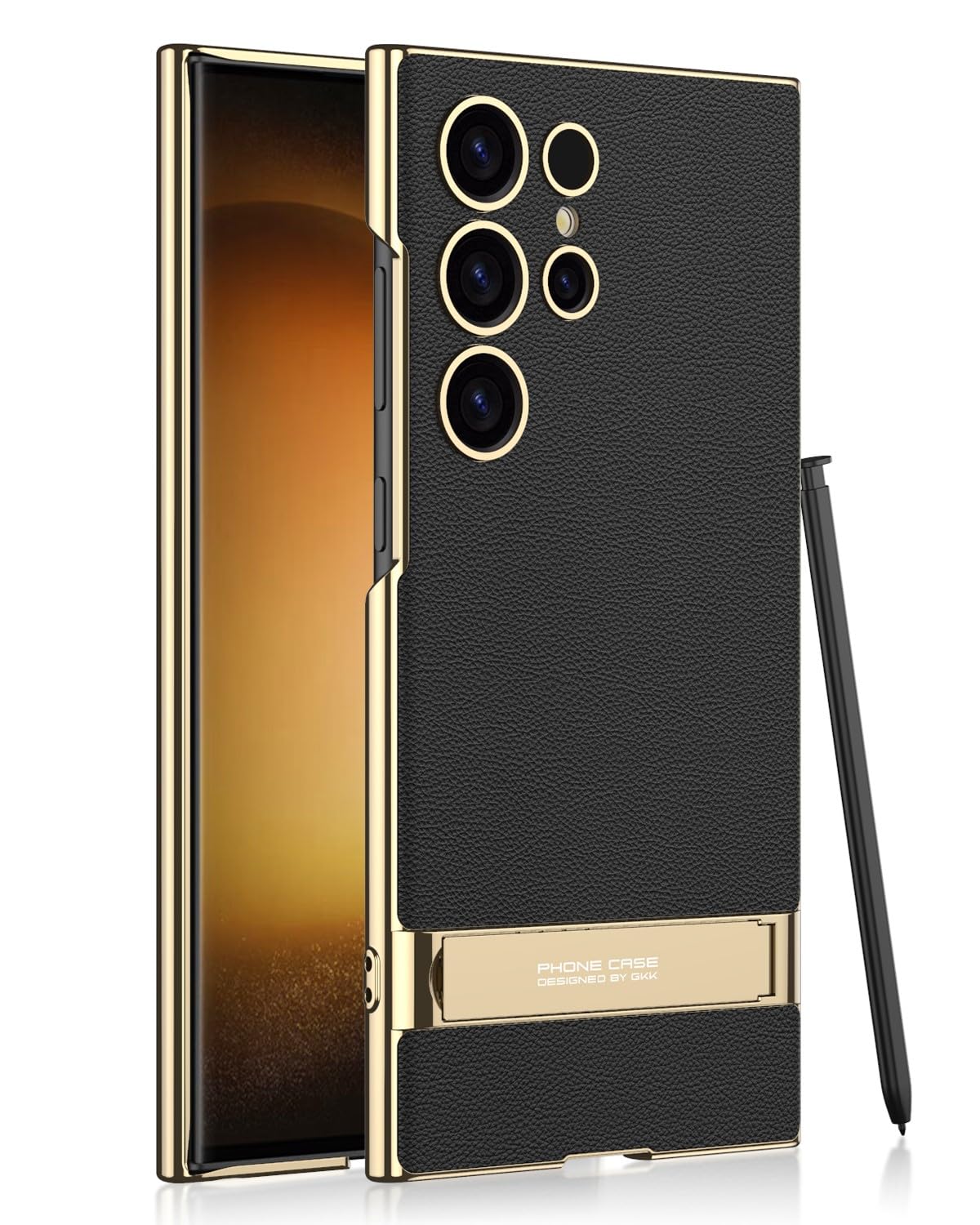 کیف چرمی ویژه یکسری گوشی موبایل Samsung S24 Plus و S24 Ultra با قابلیت مقاومت در برابر ضربه دارای دسته قابل تنظیم (مشکی، S24 Ultra) S24 Ultra مشکی
