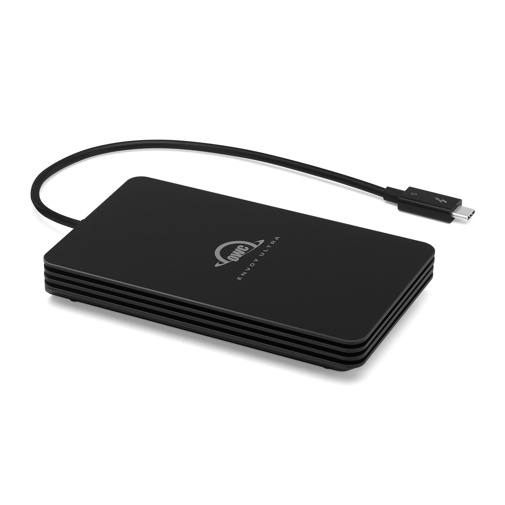 OWC 4TB Envoy Ultra Thunderbolt 5 Portable SSD Enclosure External Drive، بسیار سریع با نرخ انتقال TB5 بیش از 6000 مگابایت بر ثانیه، سازگار با TB3، TB4 و USB4، کار می‌کند با سیستم عامل‌های Mac و PC Envoy Ultra (80Gb/s) 4TB