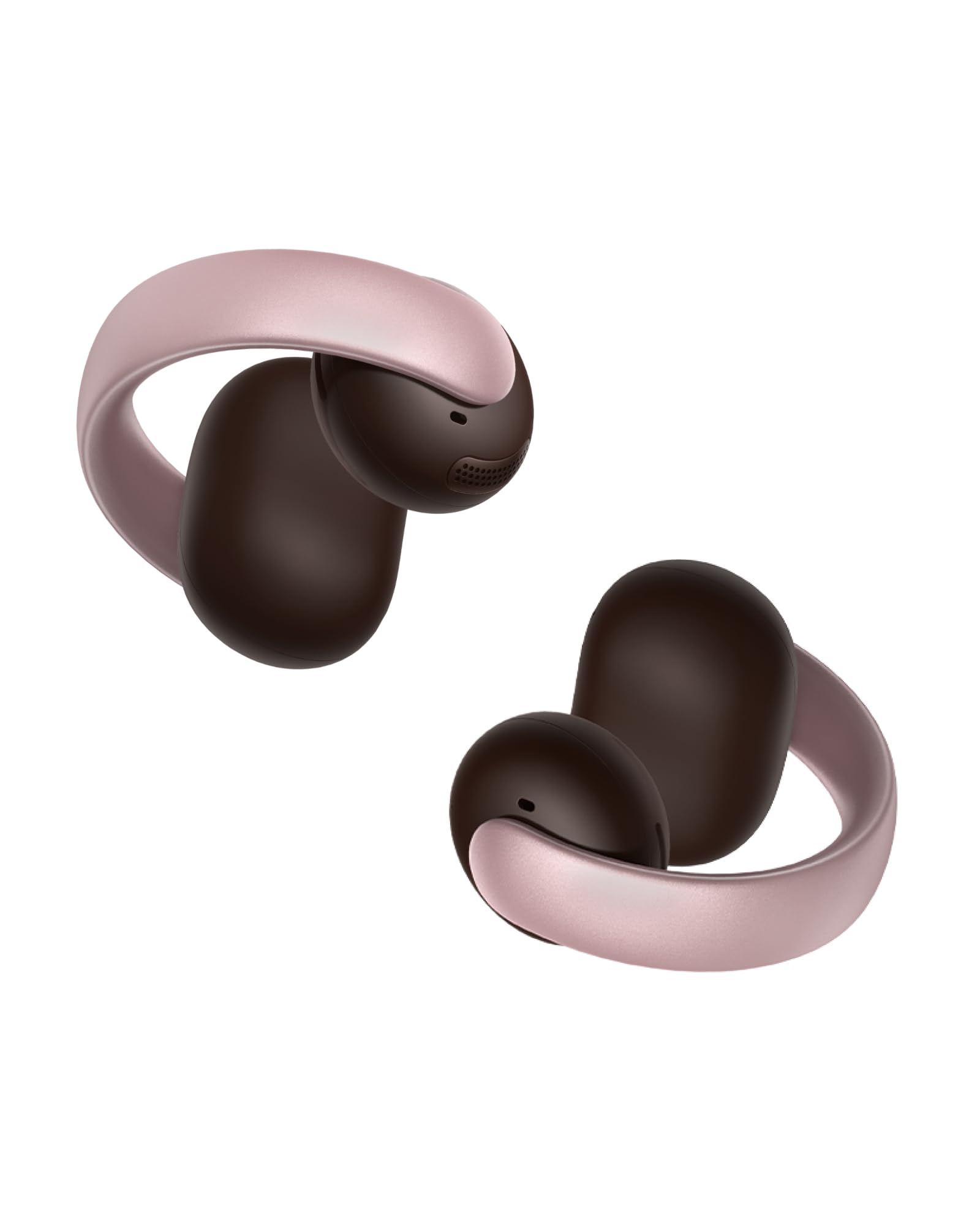 Soundcore AeroClip توسط Anker، هدفون‌های Open-Ear Earbuds، Clip-On، راحتی تطبیقی، تماس‌های واضح با 4 میکروفون و هوش مصنوعی، برازش پایدار، درایورهای 12 میلیمتری برای باس قدرتمند، Hi-Res، طراحی Open-Ring صورتی