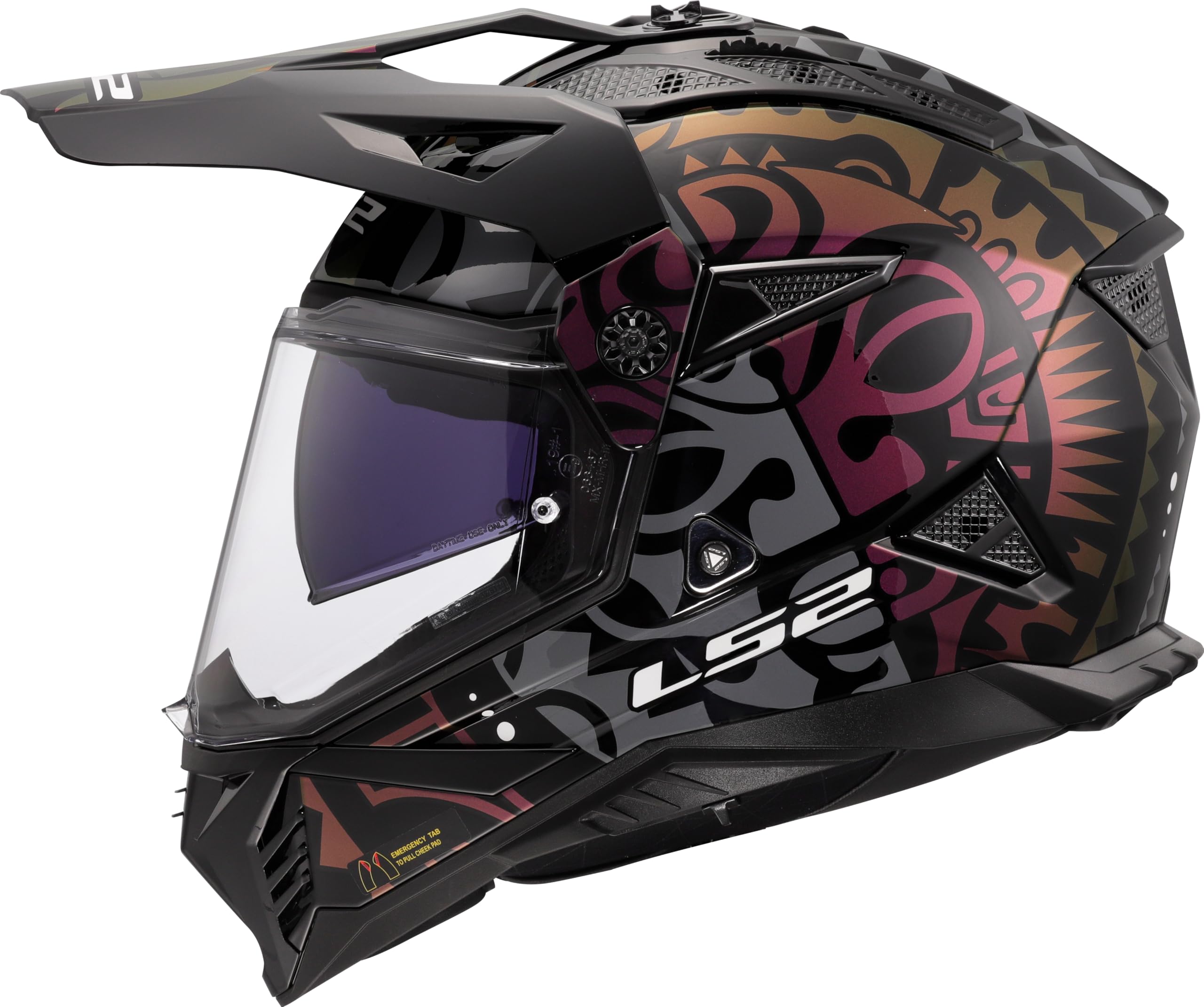 کاپشن موتورسیکلت LS2، Motocrosshelme Pioneer II RANGI Gloss Black