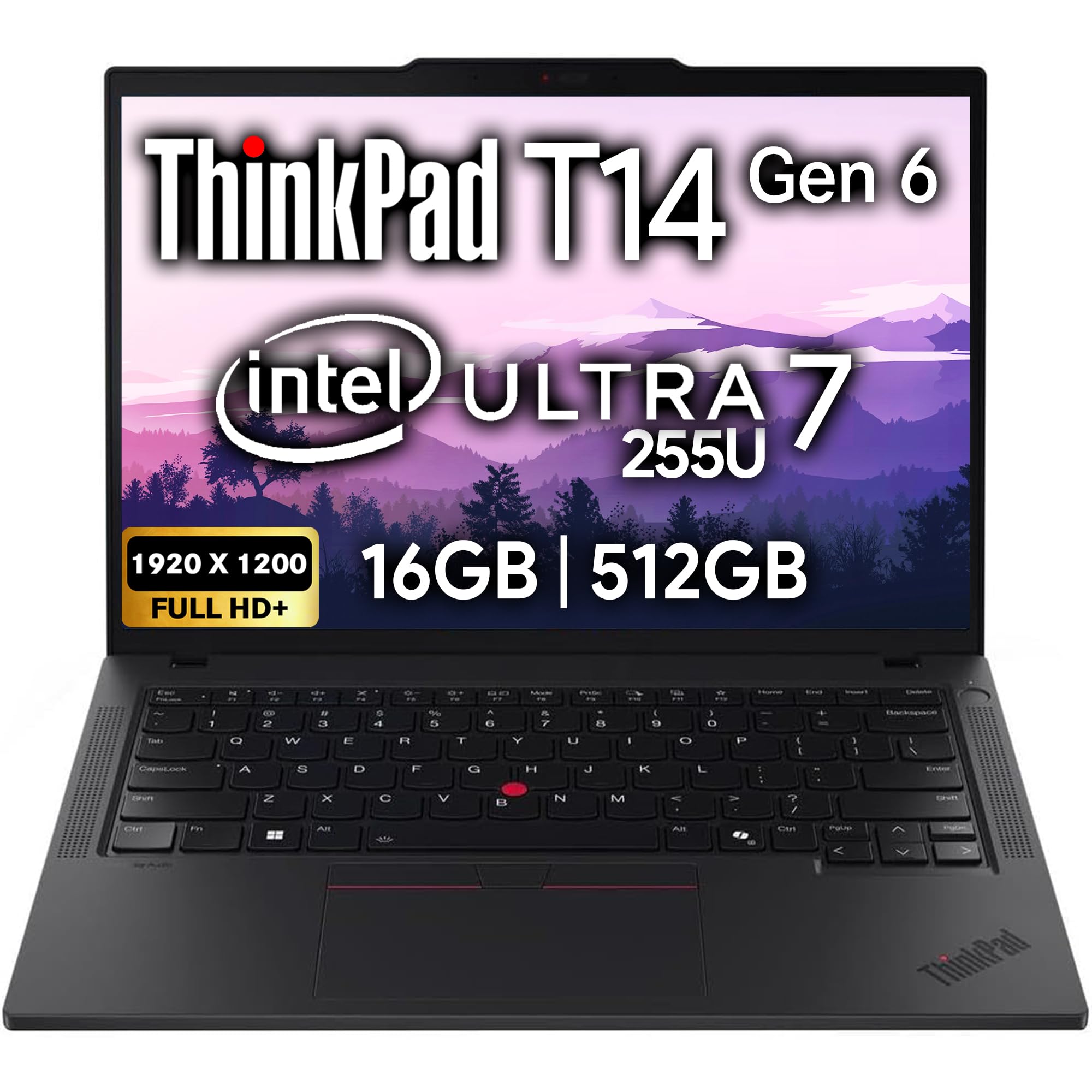 لپ‌تاپ تجاری Lenovo ThinkPad T14 Gen 5 با صفحه نمایش 14 اینچی FHD+ IPS، Intel Core i7-1155G7، 16GB DDR5 RAM، 512GB SSD، وب‌کم 5 مگاپیکسلی، اثر انگشت، پشتیبانی از نور پس‌زمینه، Wi-Fi 6E، 2 پورت Thunderbolt 4، هوش مصنوعی PC، W11P(ارتقا یافته) 16GB RAM | 512GB SSD Intel Core i7-1155G7