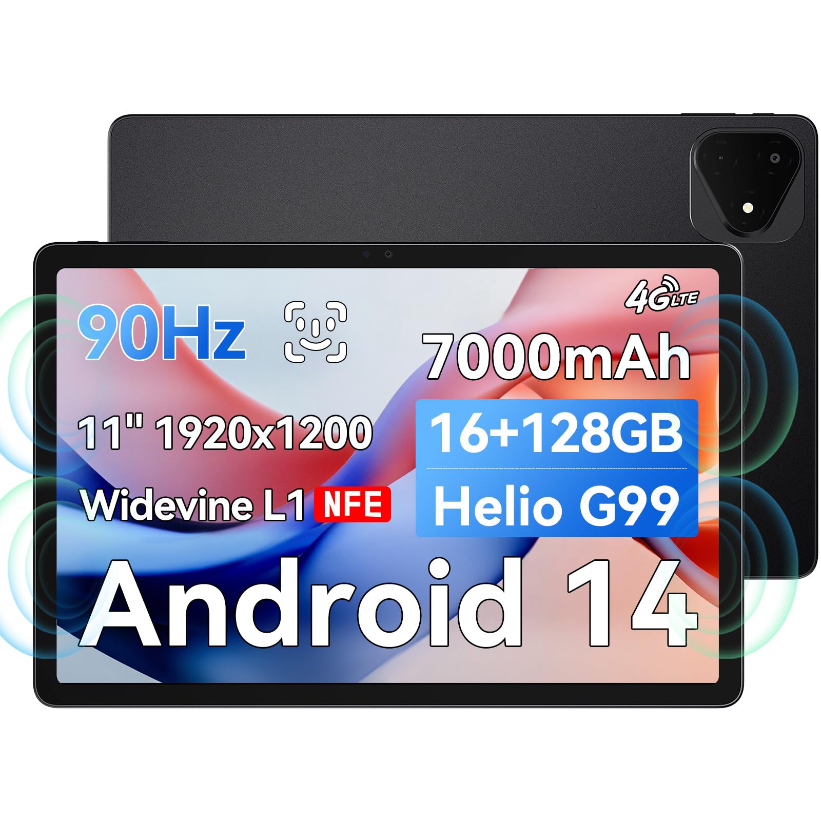 تبلت 11 اینچی ALLDOCUBE iPlay 60 Pro، صفحه نمایش ۹۰ هرتز رزولوشن ۱۹۲۰x۱۲۰۰ FHD آندروید ۱۴، رم ۱۶ گیگابایت(۶+۱۰)، حافظه داخلی ۱۲۸ گیگابایت و قابلیت افزایش تا ۱.۵ ترابایت، پردازنده MediaTek Helio G99 Octa-core، Widevine L1، باتری ۷۰۰۰ میلی‌آمپر، چهار بلندگو، 4G/Wifi5، شارژ سریع PD 18W، اندروید ۱۴ ۱۶ گیگابایت+۱۲۸ گیگابایت