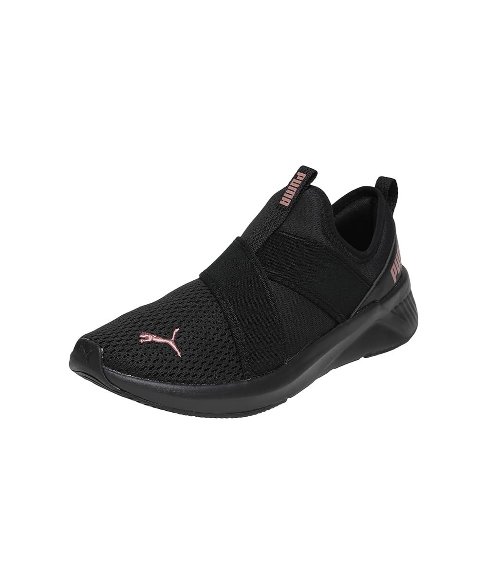 کفش زنانه پوما Softride Harli Slip on Wns با شماره 38 اروپا - رنگ مشکی-مشکی-طلا رزین کربنی