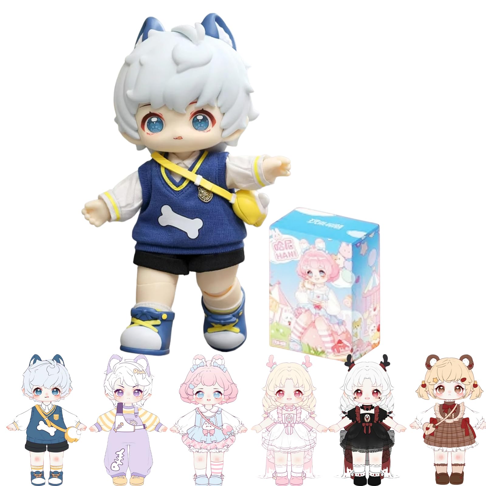 عروسک‌های BJD زیبا Blind Box، مجموعه عصر ناچاری HANI عروسک مفصلی برای جمع‌آوری برای دختران هدیه مهمانی تولد اسباب‌بازی Hani Dream-1 بسته