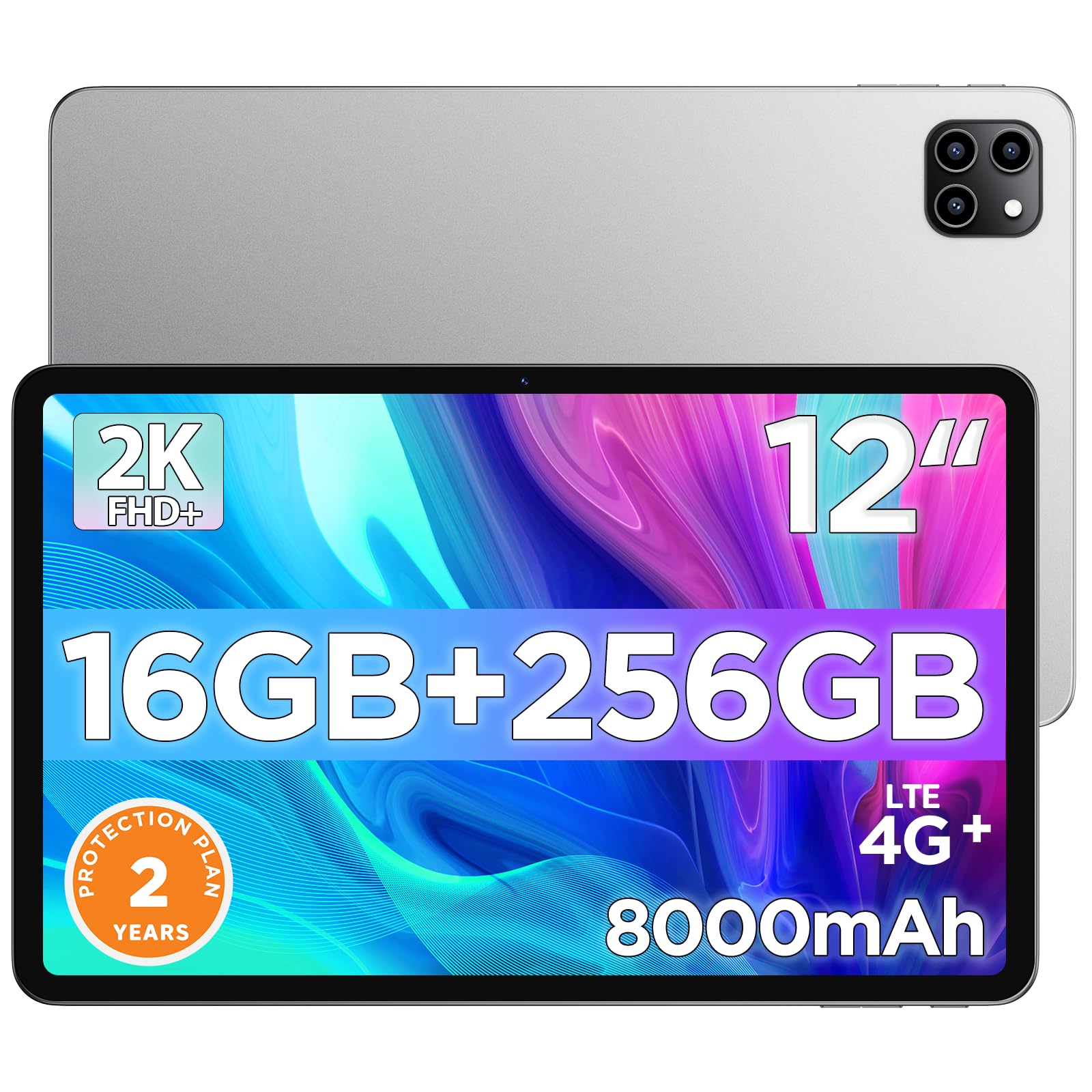 تبلت اندروید Callsky-Tab، تبلت با صفحه نمایش با ابعاد 12 اینچ، نمایشگر با وضوح IPS 2K 1200 در 2000، پورت Type-C تقویت شده، شارژر PD 18 وات، باتری قدرتمند 8000mAh، دوربین 8 مگاپیکسل + 13 مگاپیکسل، WiFi 6 و بلوتوث 5.4