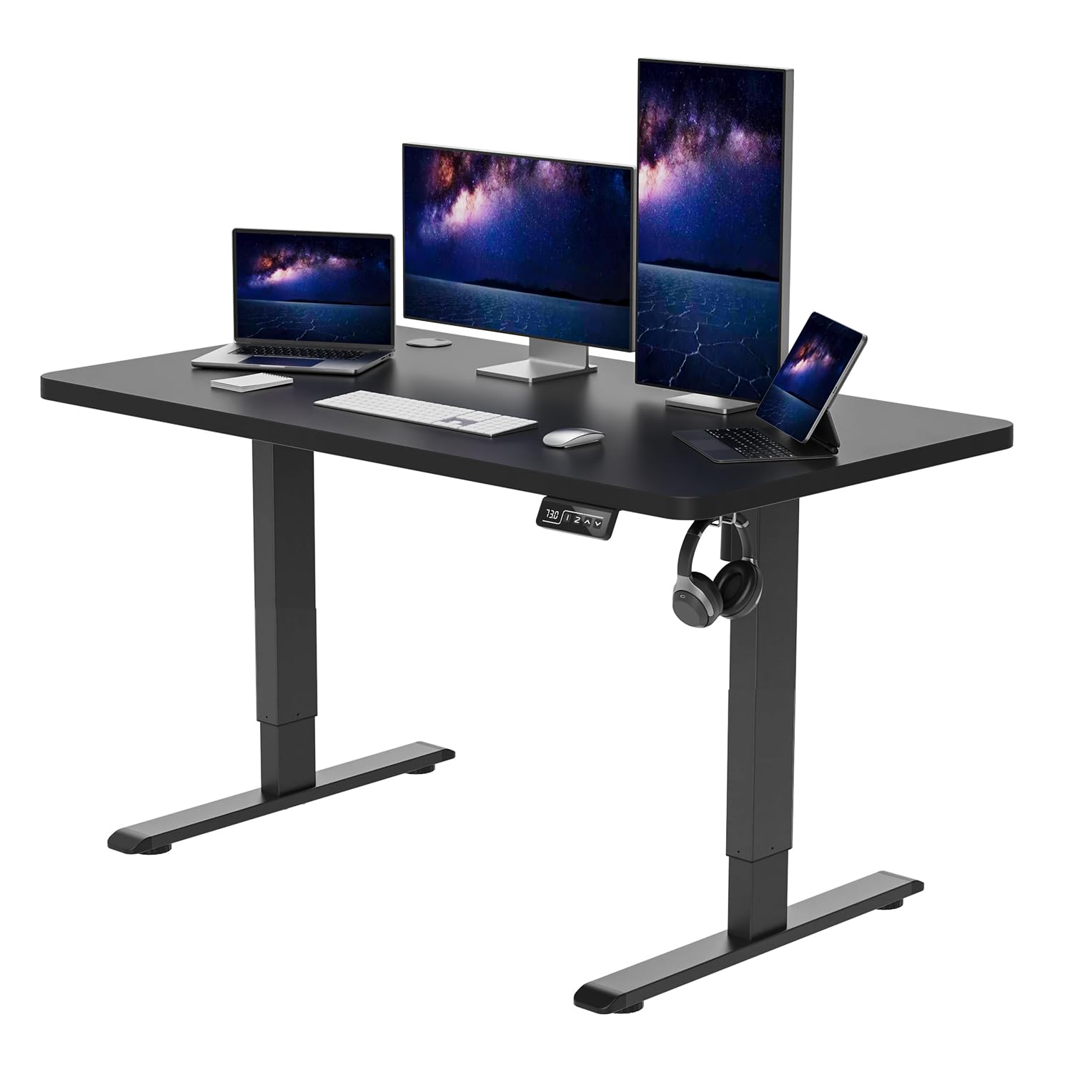 میز ایستاده ارتفاع تنظیم‌پذیر میز ایستاده 120 × 60 سانتی‌متر میز ایستاده اداری قابل تنظیم (مشکی، 120 سانتی‌متر) 120 سانتی‌متر مشکی