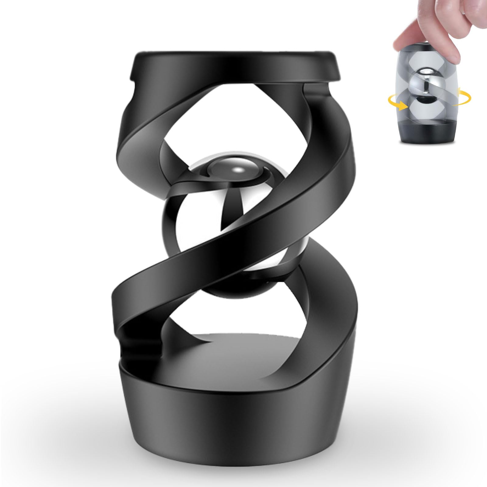 اسباب بازی میز حرکتی برای بزرگسالان، اسباب‌بازی حرکتی حرکتی، اسباب‌بازی سرگرم‌کننده میزی گجت، اسباب بازی جنلیوم آلومینیومی چرخان میز، حرکت صاف و بی‌صدا برای تزئین میز و آرامش خاکستری