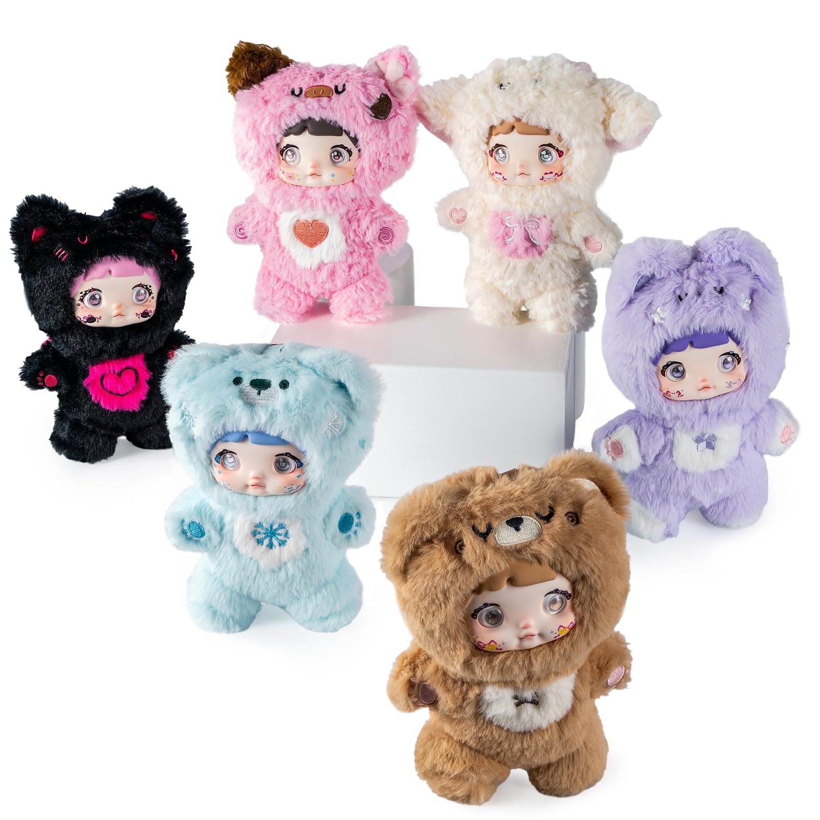 مجموعه نرم افزاری Nommi Loveliness Never Ends Series Plush Blind Box 1PC (یکی از ۷ سبک ممکن) اسباب بازی های جمع آوری پذیر شکلاتی هدیه تولد