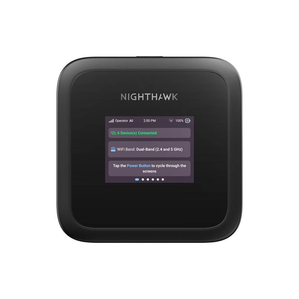 مودم Netgear Nighthawk M3 | روتر 5G با شیار سیم آنلاک شده | اسپات داغ WiFi قابل حمل برای استفاده شخصی/تجاری، MiFi 5G و 4G، WiFi 6، تا 32 دستگاه، تا 2.5 گیگابیت بر ثانیه (MH3150) MH3150 (5G WiFi 6) روتر موبایل