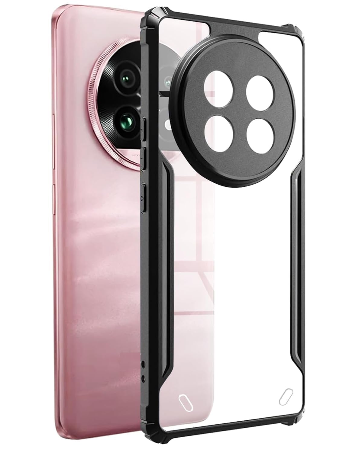 کاور عقب سخت PC شفاف Zubitech Honor X9c 5G با حاشیه سیاه TPU Premium شکستگی ضربه دار و مقاوم در برابر ضربه 360 درجه محافظت از لنز دوربین پوشش شفاف برای Honor X9c 5G