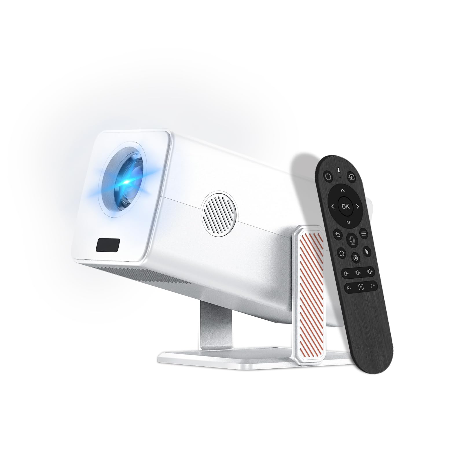 [Netflix تایید شده و فوکوس خودکار هوش مصنوعی] بروزرسانی شده 5.2 بلوتوث WiFi 6 پروژکتور ویدیو ، پروژکتور اصلی XNANO 1080P ، پروژکتور قابل حمل با چرخش 270 درجه با کنترل از راه دور هوشمند صوتی ، نسخه 3D Dolby Audio HM103A