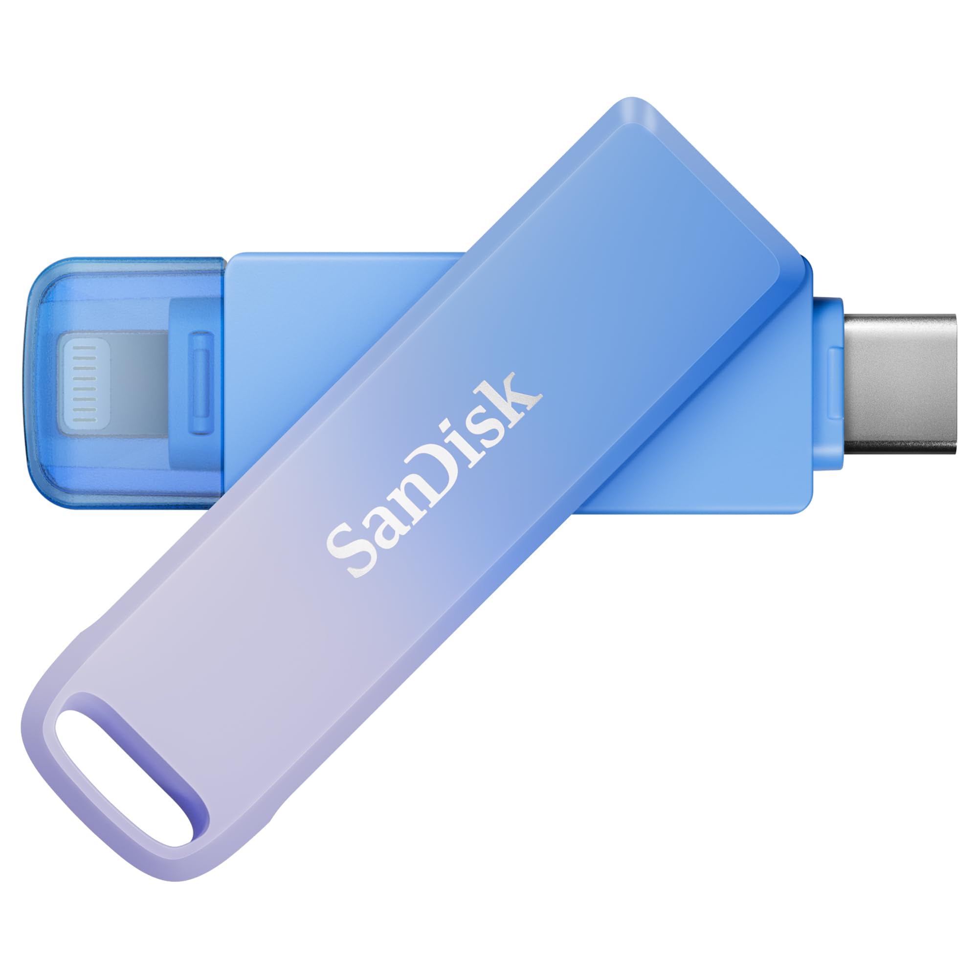 SanDisk 128GB Creator Phone Drive شامل اتصال USB-Type C™ و کانکتورهای Lightning گوشی Drive 128 گیگابایت است